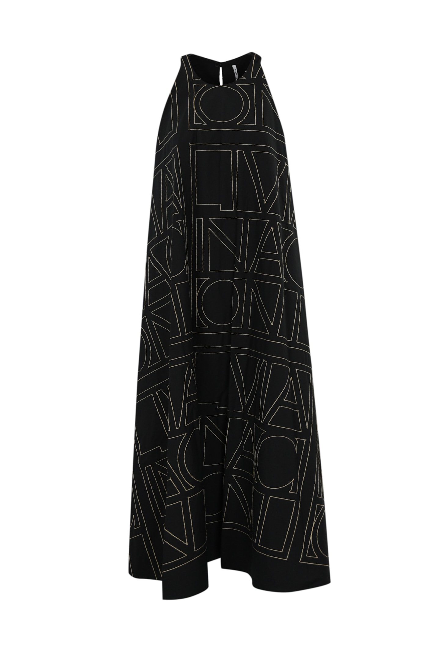 Liviana Conti Cotton Dress With Logo Embroidery