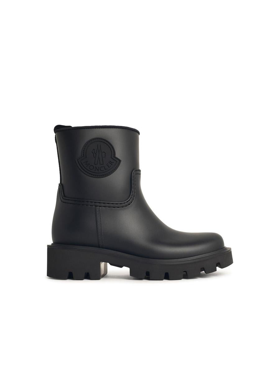 Moncler 'Kickstream' Black Pvc Rain Boots