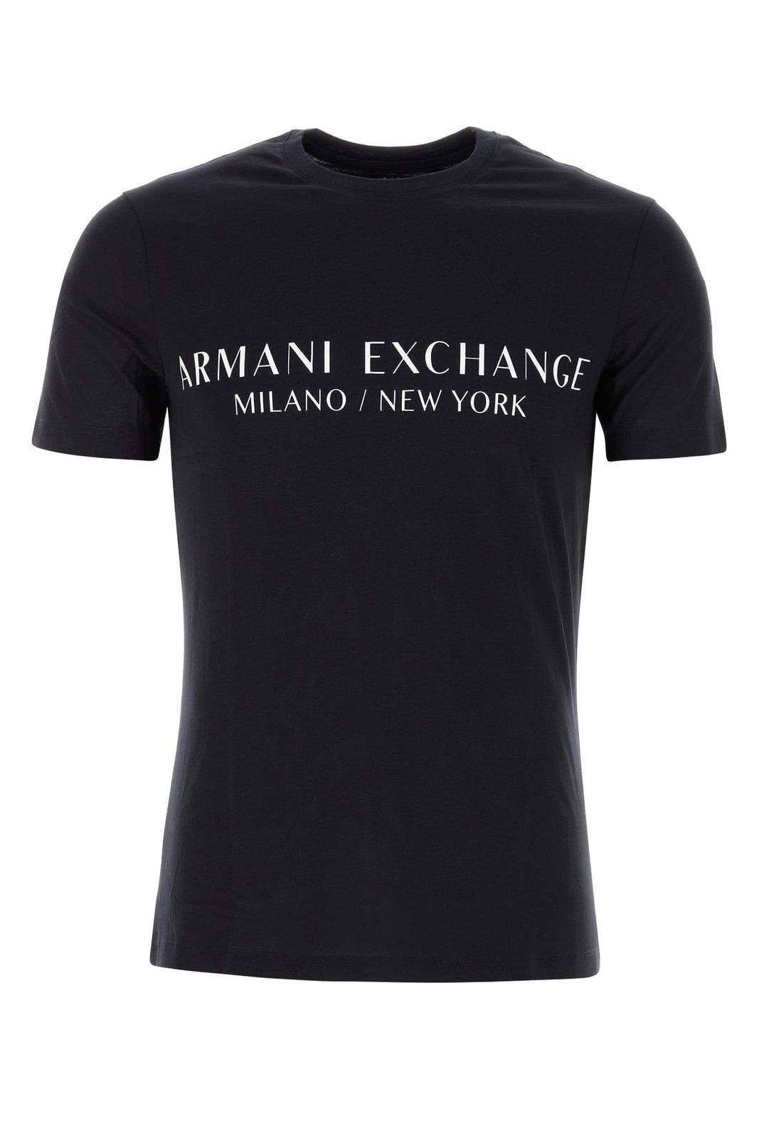 Armani Collezioni Logo Printed Crewneck T-shirt