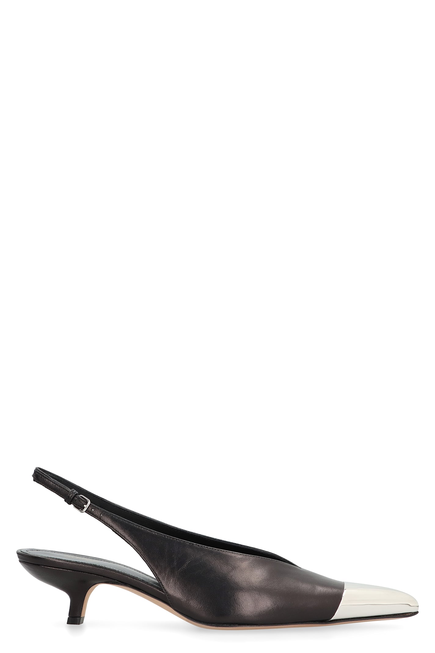 SportMax Liuti Leather Slingback Pumps