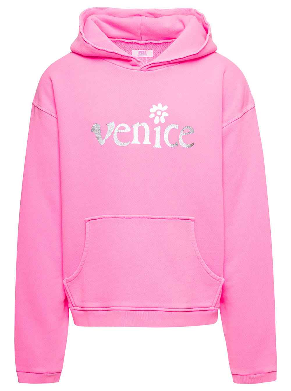 ERL Unisex Silver Print Venice Hoode Knit