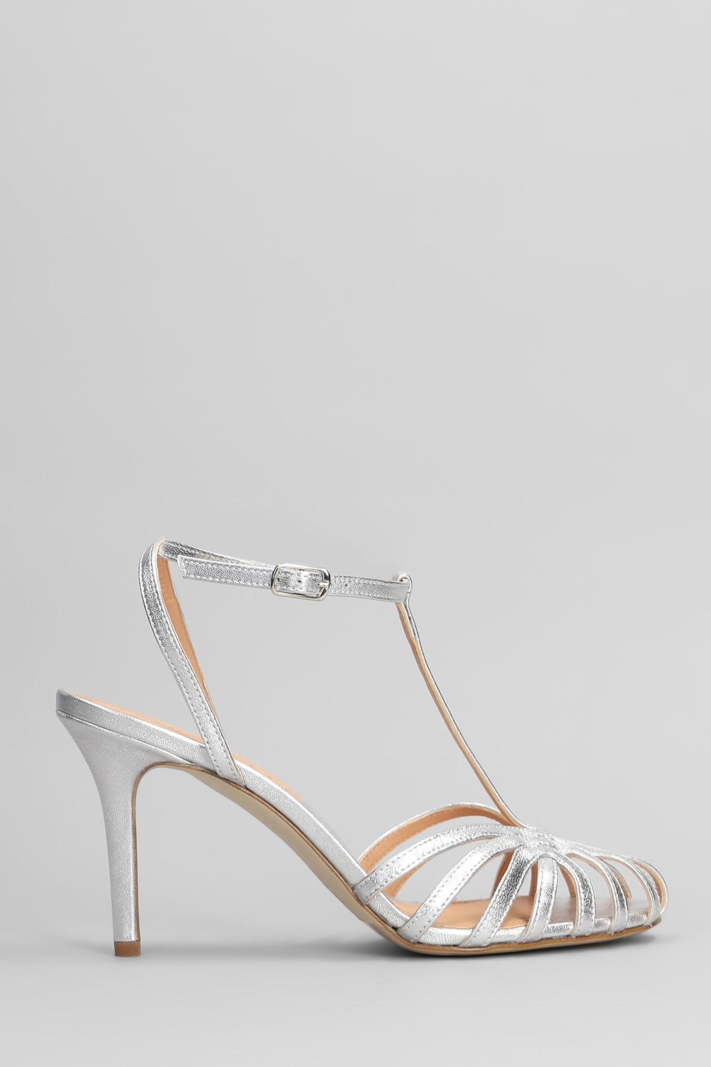 The Seller Sandals In Silver Leather