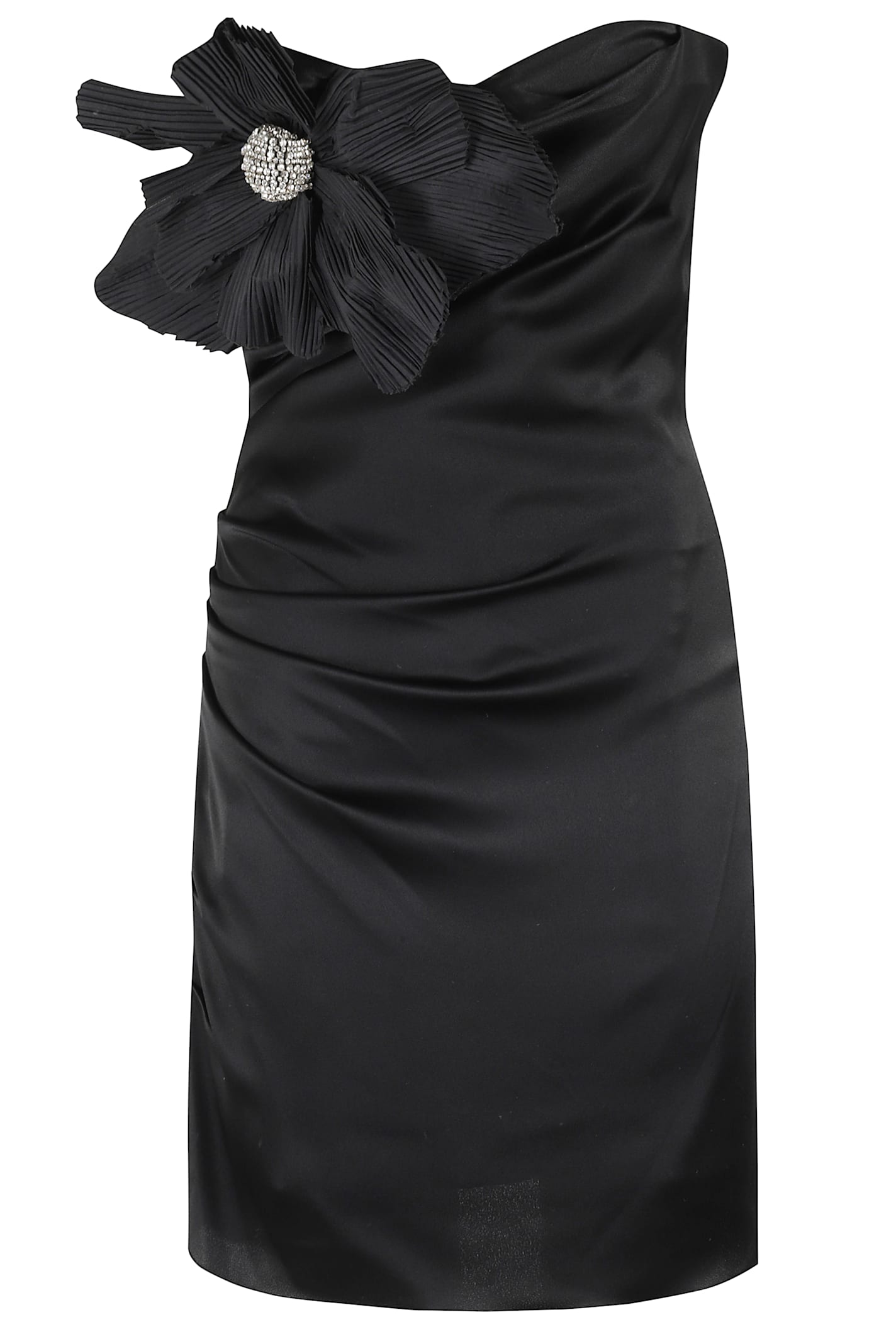 Amen Dress In Satin W Flower