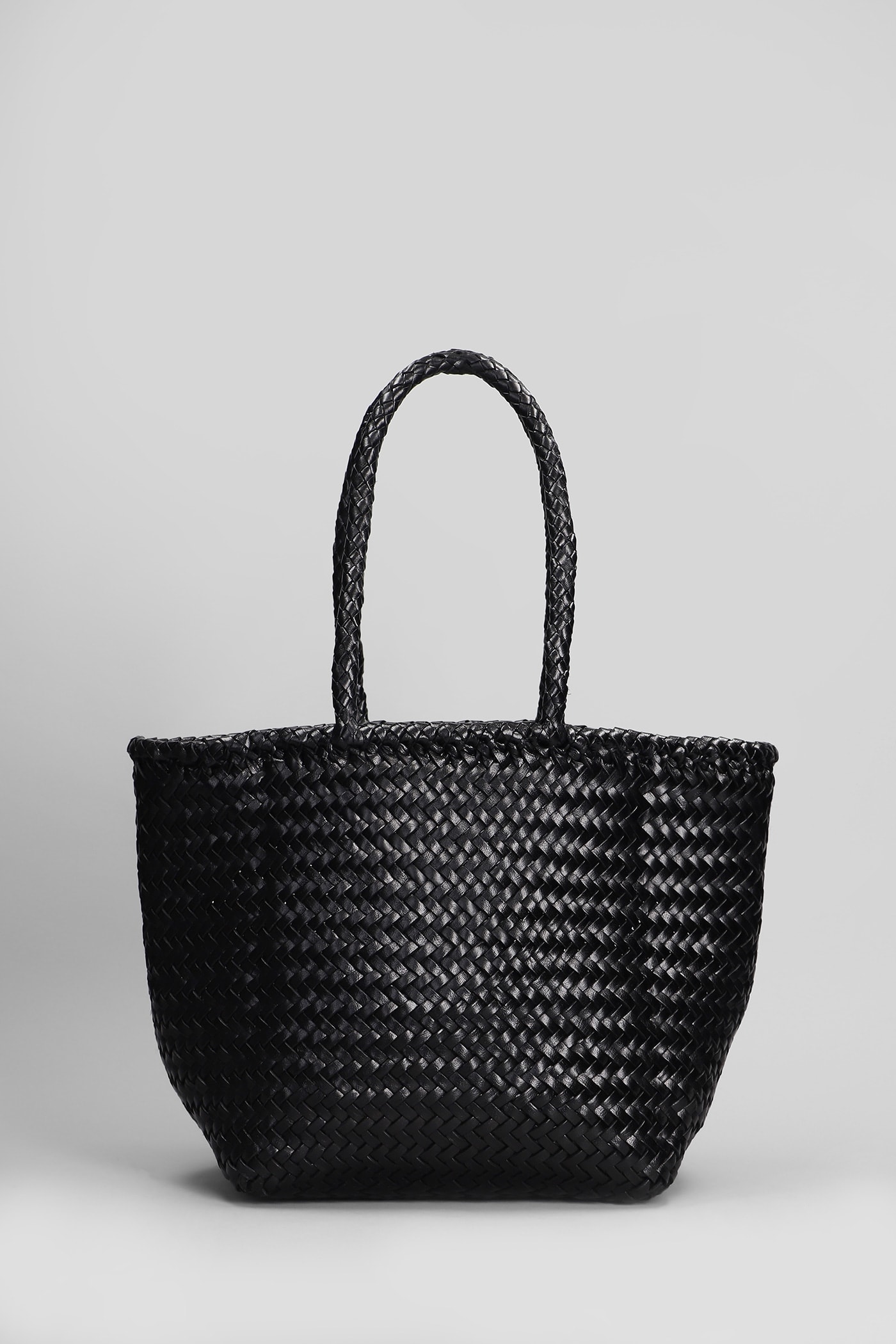 Dragon Diffusion Grace Basket Small Tote In Black Leather