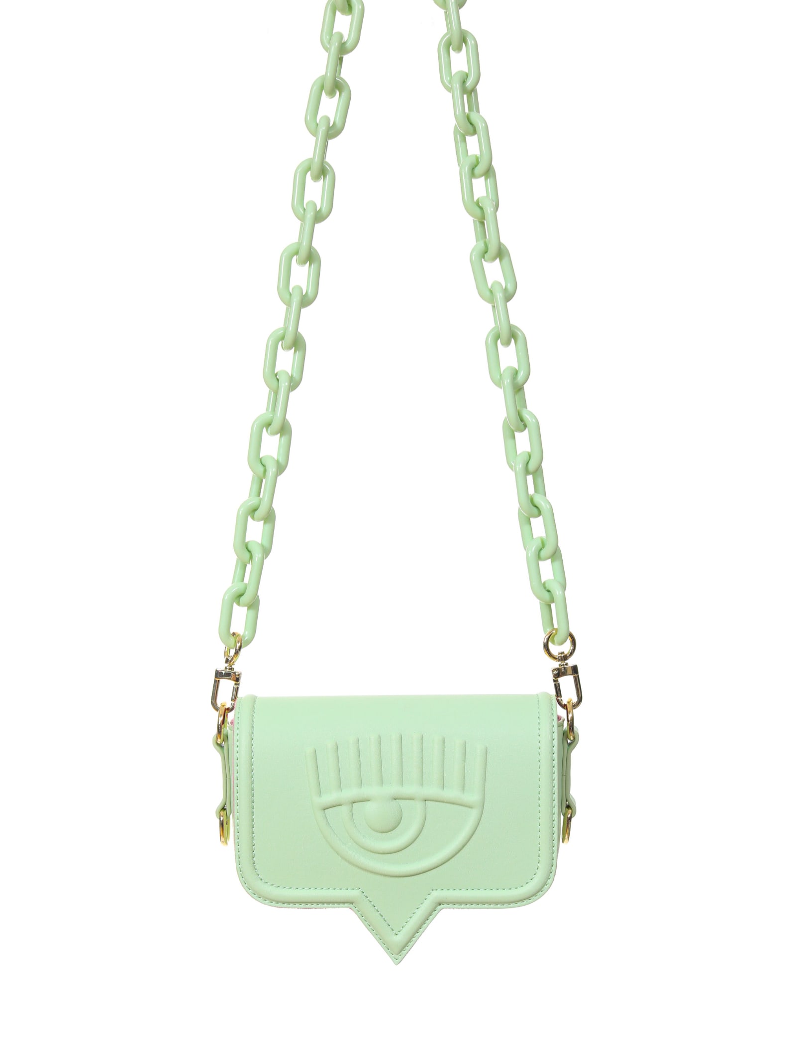 Chiara Ferragni Green Shoulder Bag
