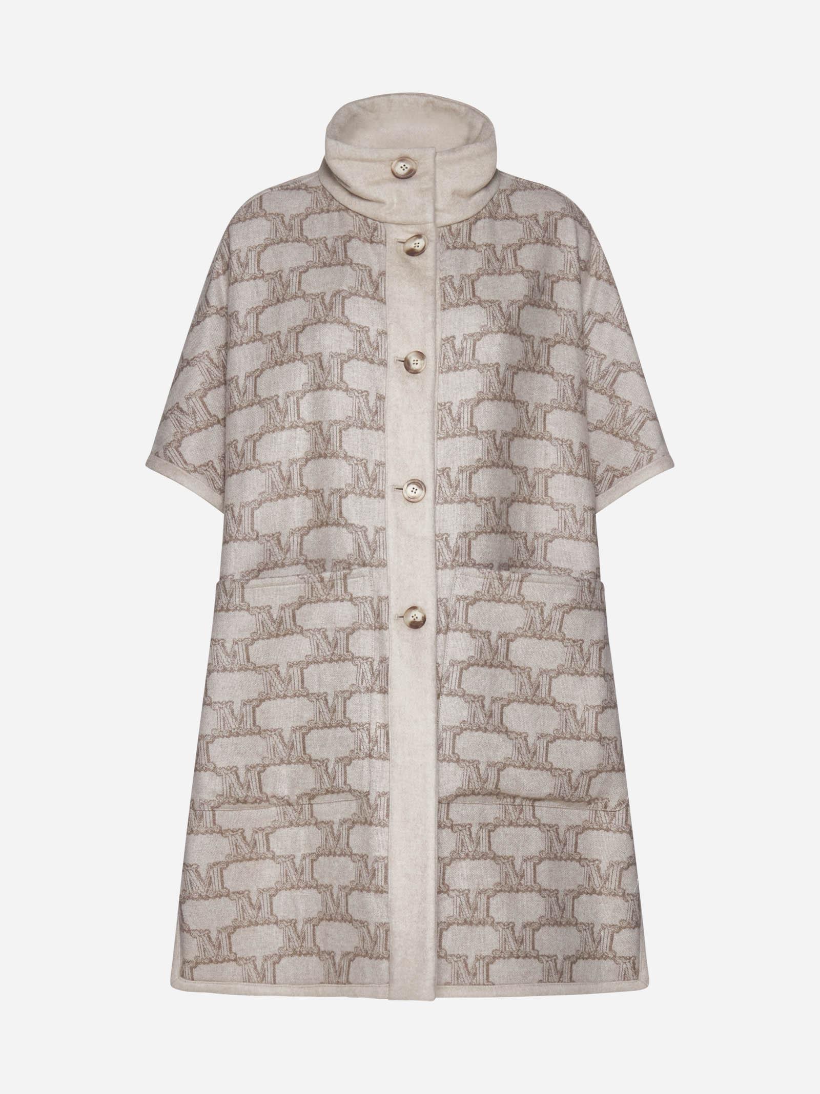 Max Mara Zenica Cashmere And Wool Reversible Cape