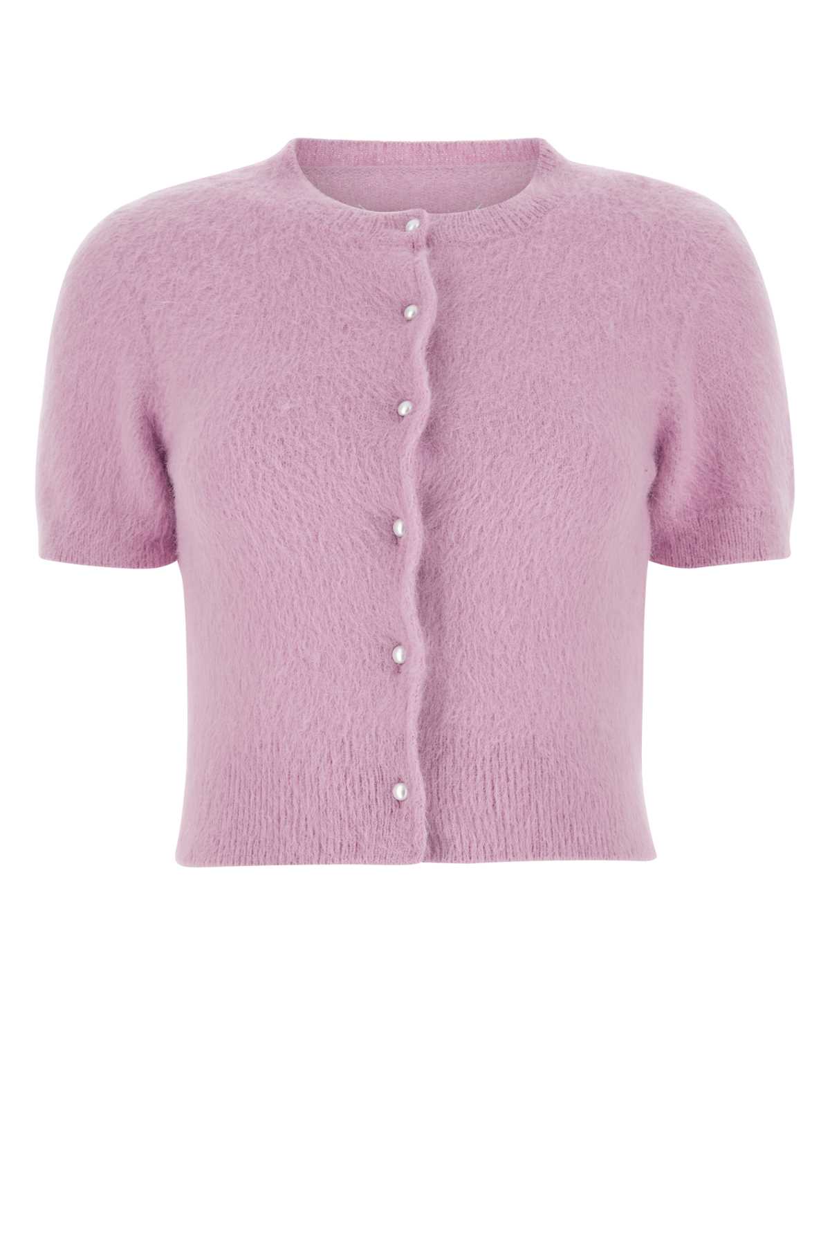 Maison Margiela Lilac Angora Blend Cardigan