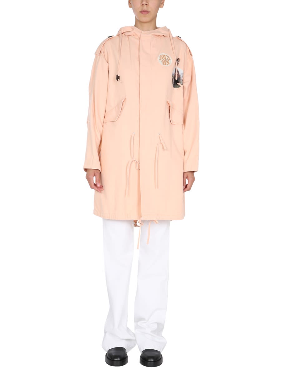Raf Simons Parka With Logo Patch