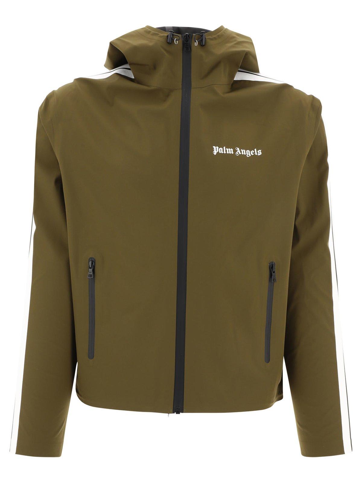 Palm Angels Zip-up Hooded Jacket