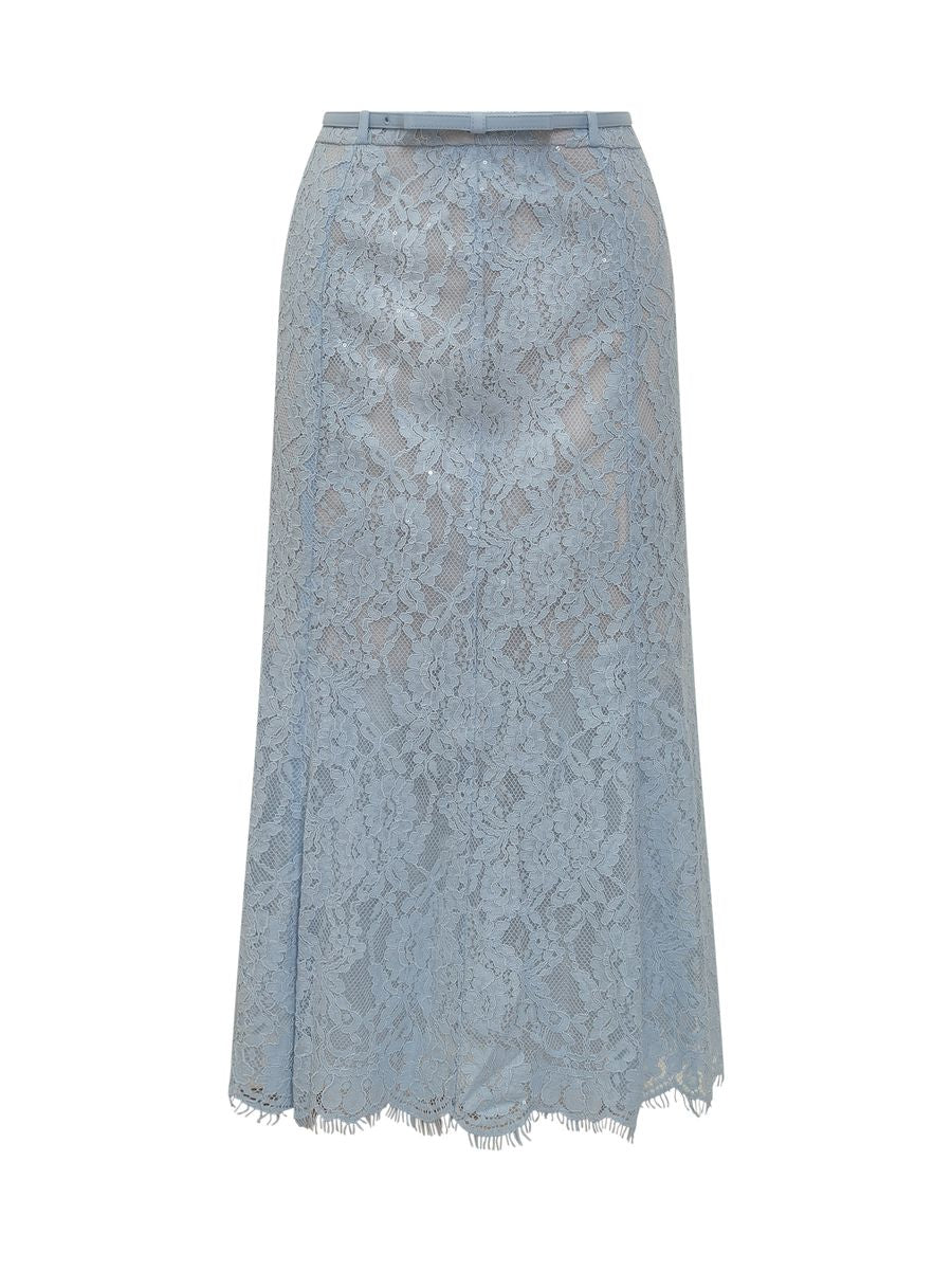 Lace Midi Skirt In Seven
