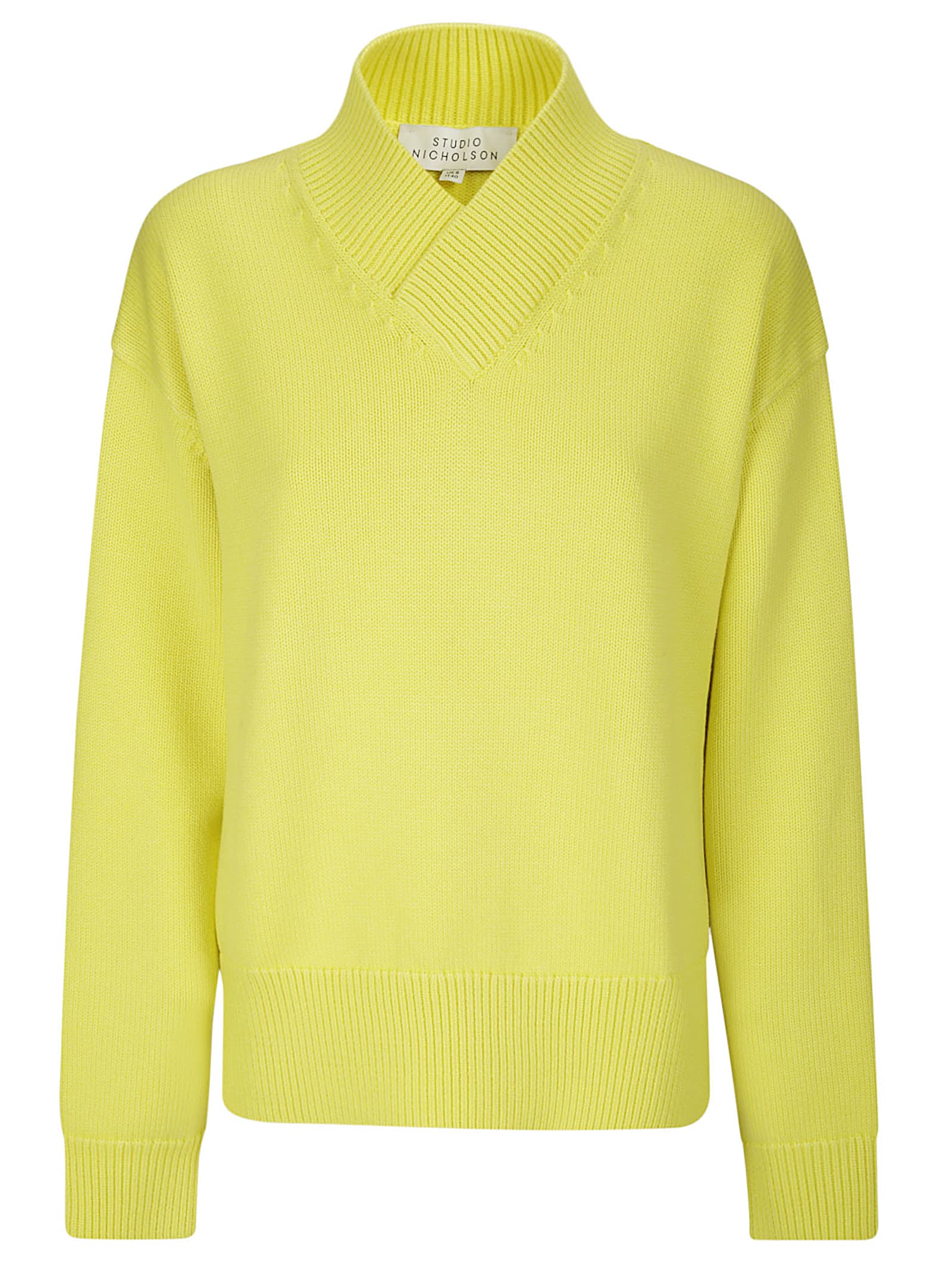 Studio Nicholson Knitwear - 5gg Cross Over Neck Jumper