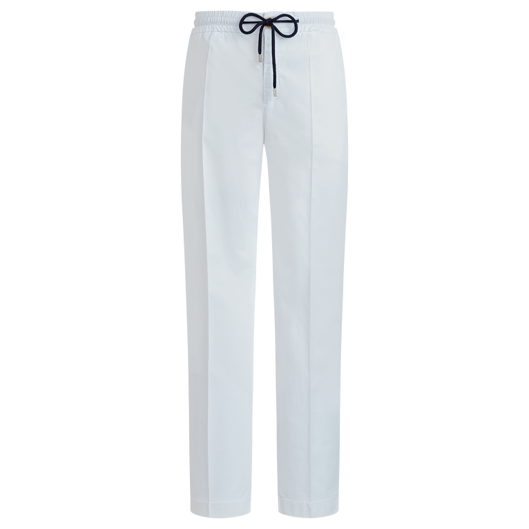 Vilebrequin Men Cotton And Tencel Elastic Waist Pants Solid - Clemence - White - Size 32