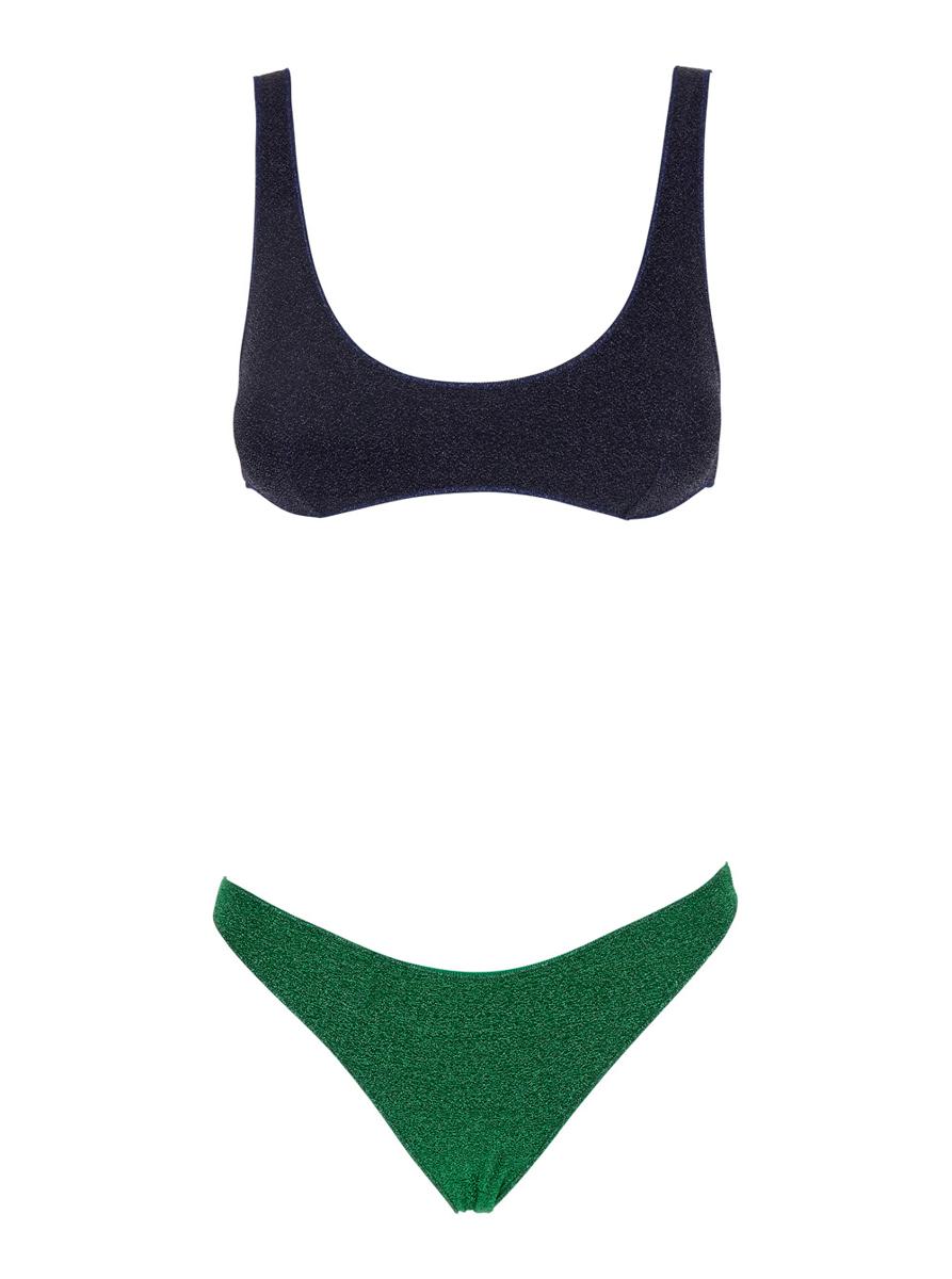 'Lumiere Sporty' Multicolor Bi-Color Bikini Set In Tech Fabric Woman