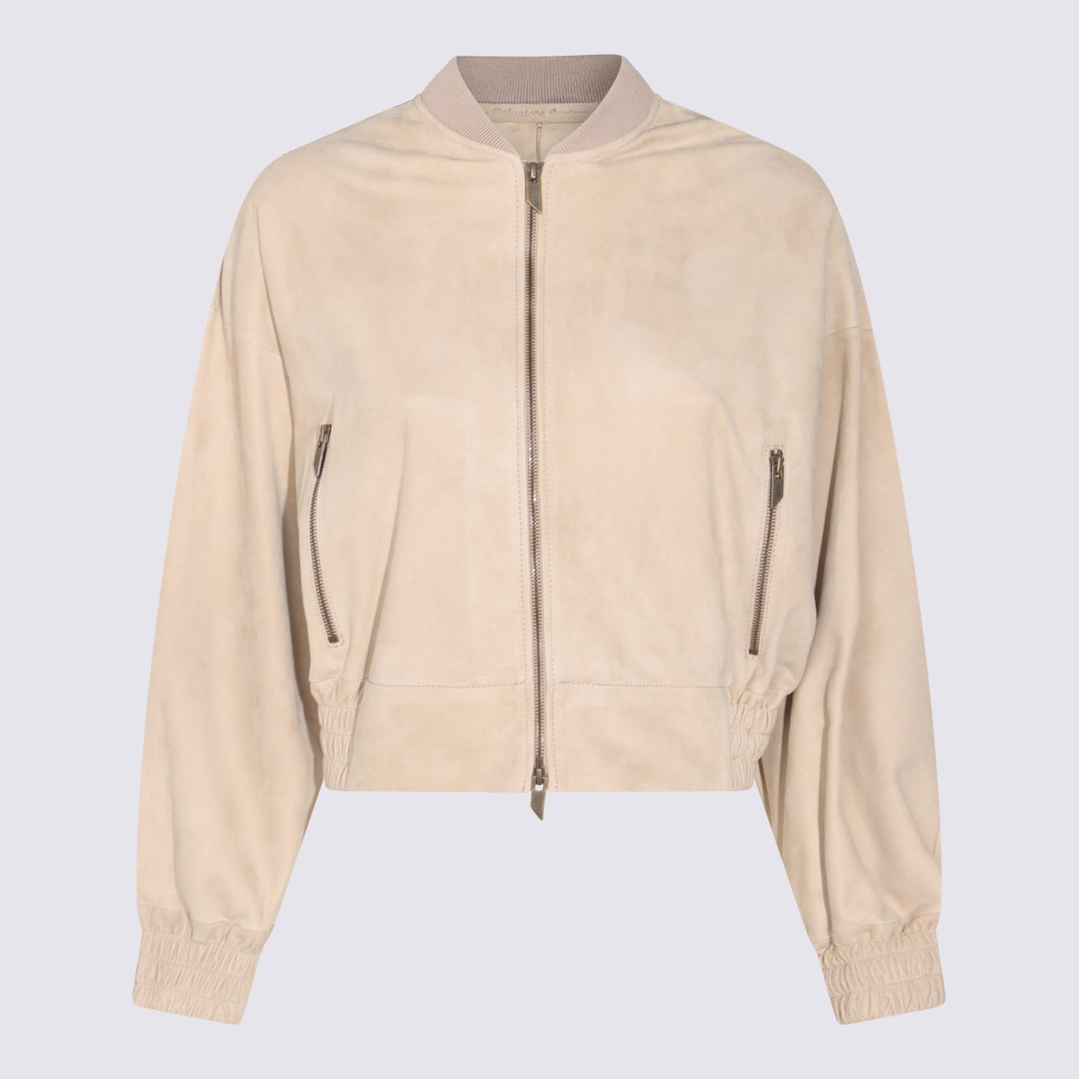 Salvatore Santoro Beige Leather Casual Jacket
