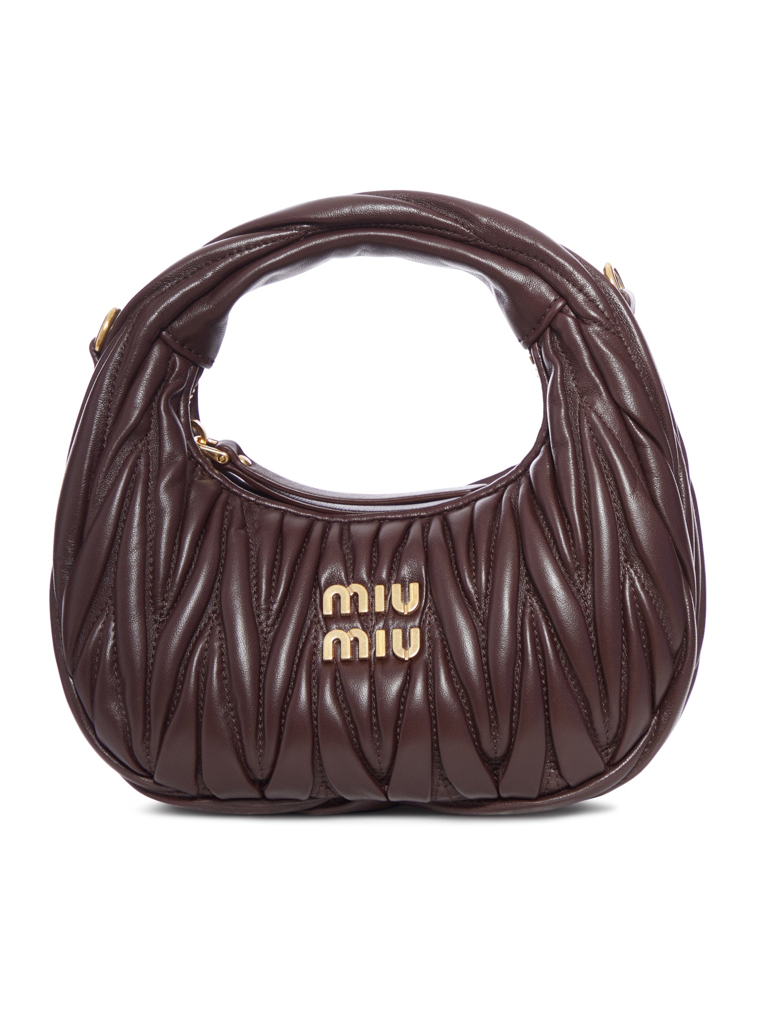 WANDER MINI HOBO BAG IN QUILTED NAPPA - Miu Miu - Woman