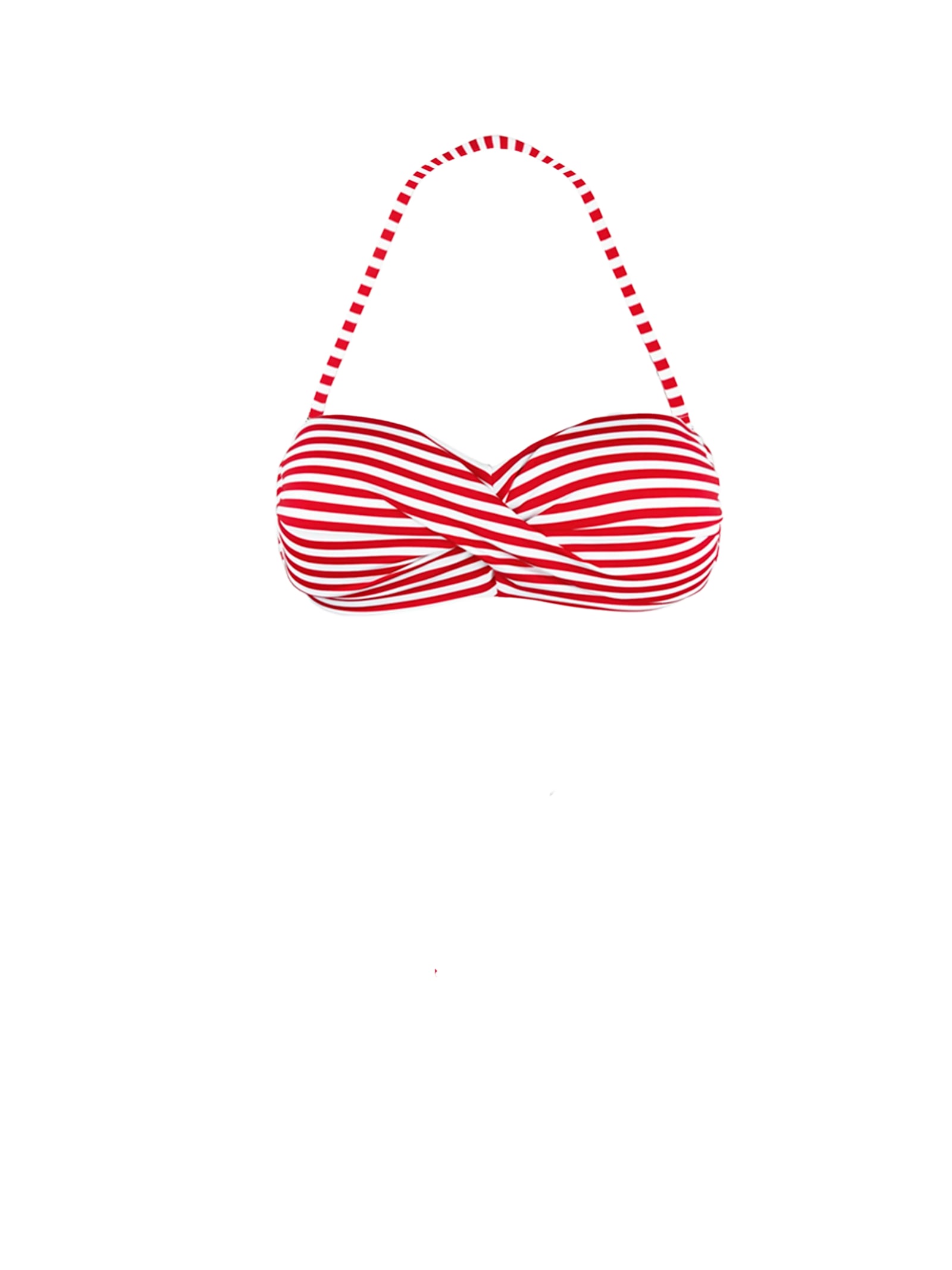 MC2 Saint Barth Red Striped Bandeau Top