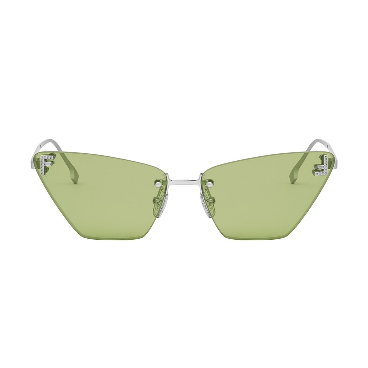 Fendi Eyewear Fendi Fe4160us Fendi First Crystal 16n Silver Sunglasses
