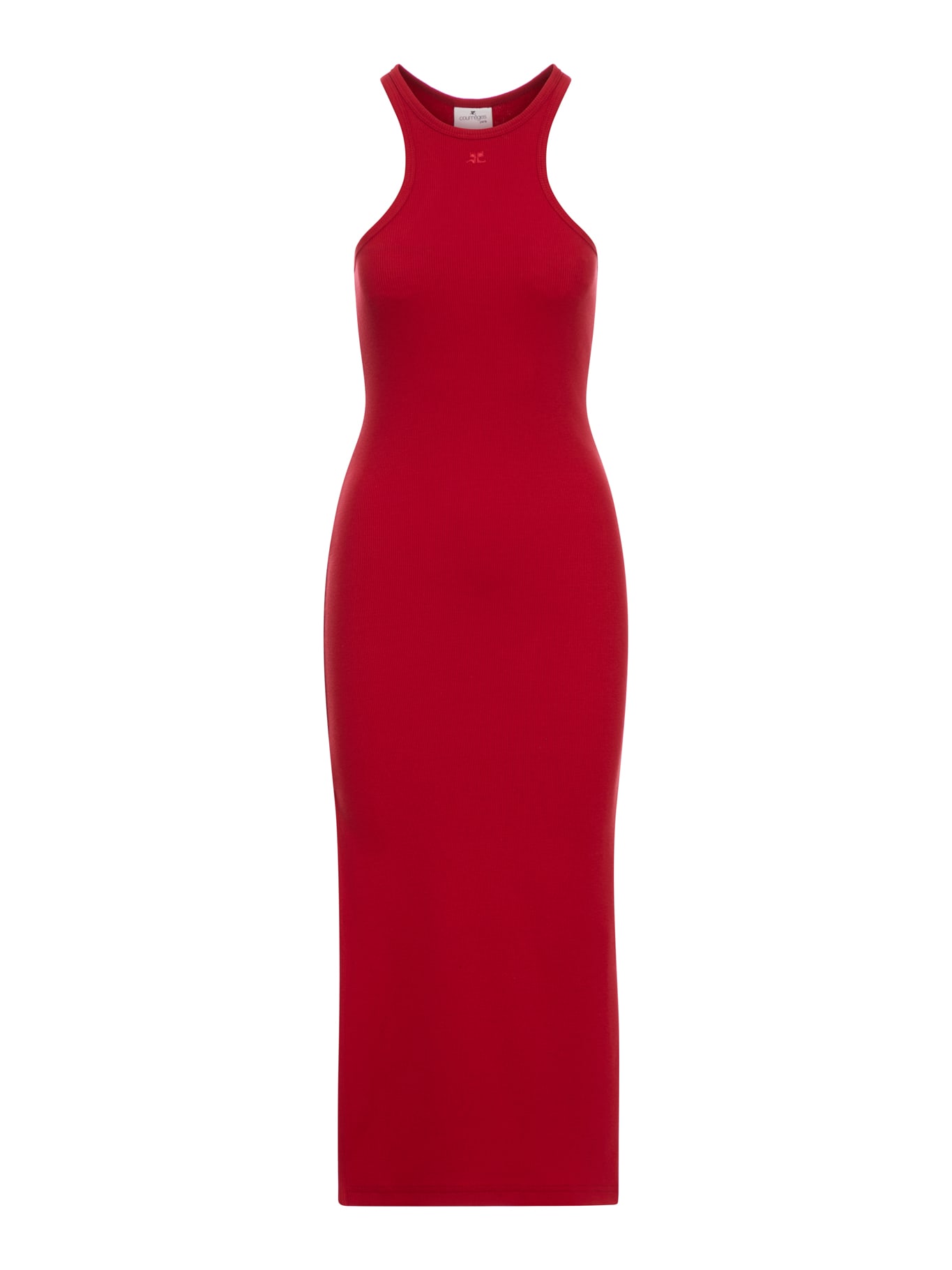 Courrèges Long Jersey Dress With Side Split