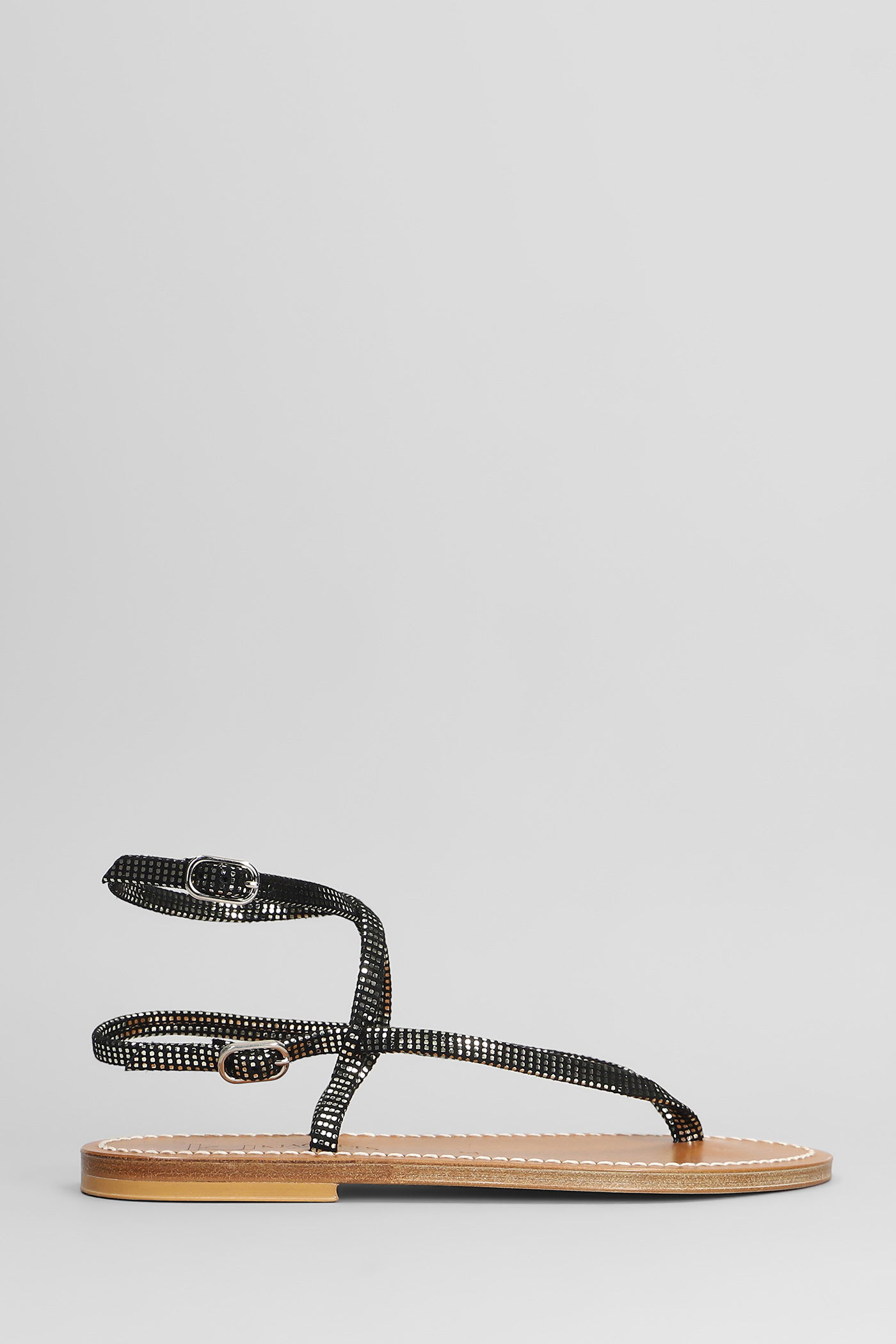 K. Jacques Abaki F Flats In Black Leather