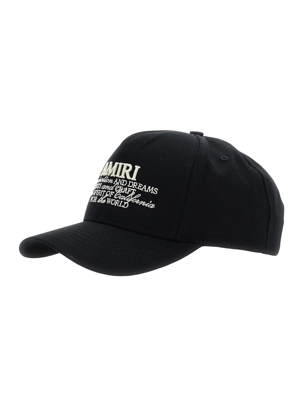 AMIRI spirit Black Baseball Cap With Logo Embroidery On The Front In Cotton Man