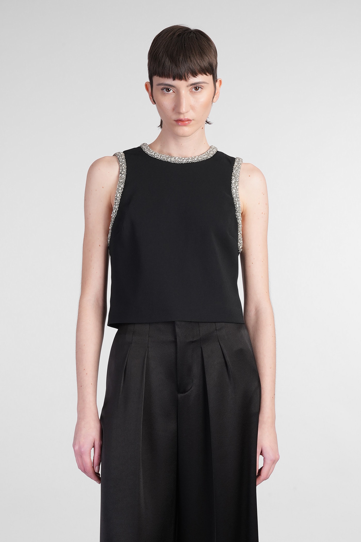 Alice + Olivia Amal Topwear In Black Polyester