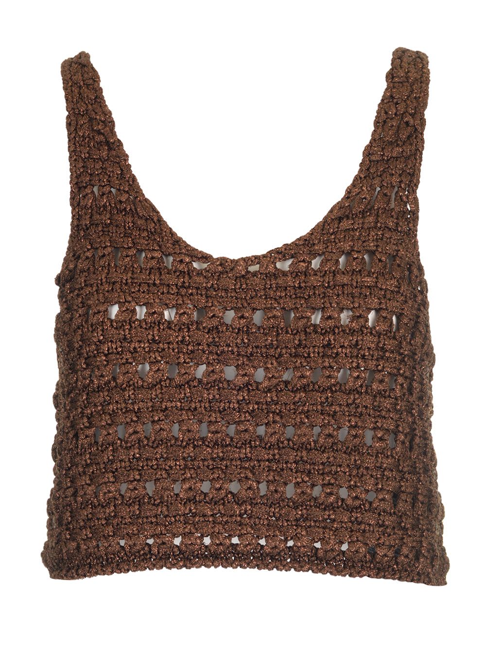 Alanui Viscose Knit Cropped Top