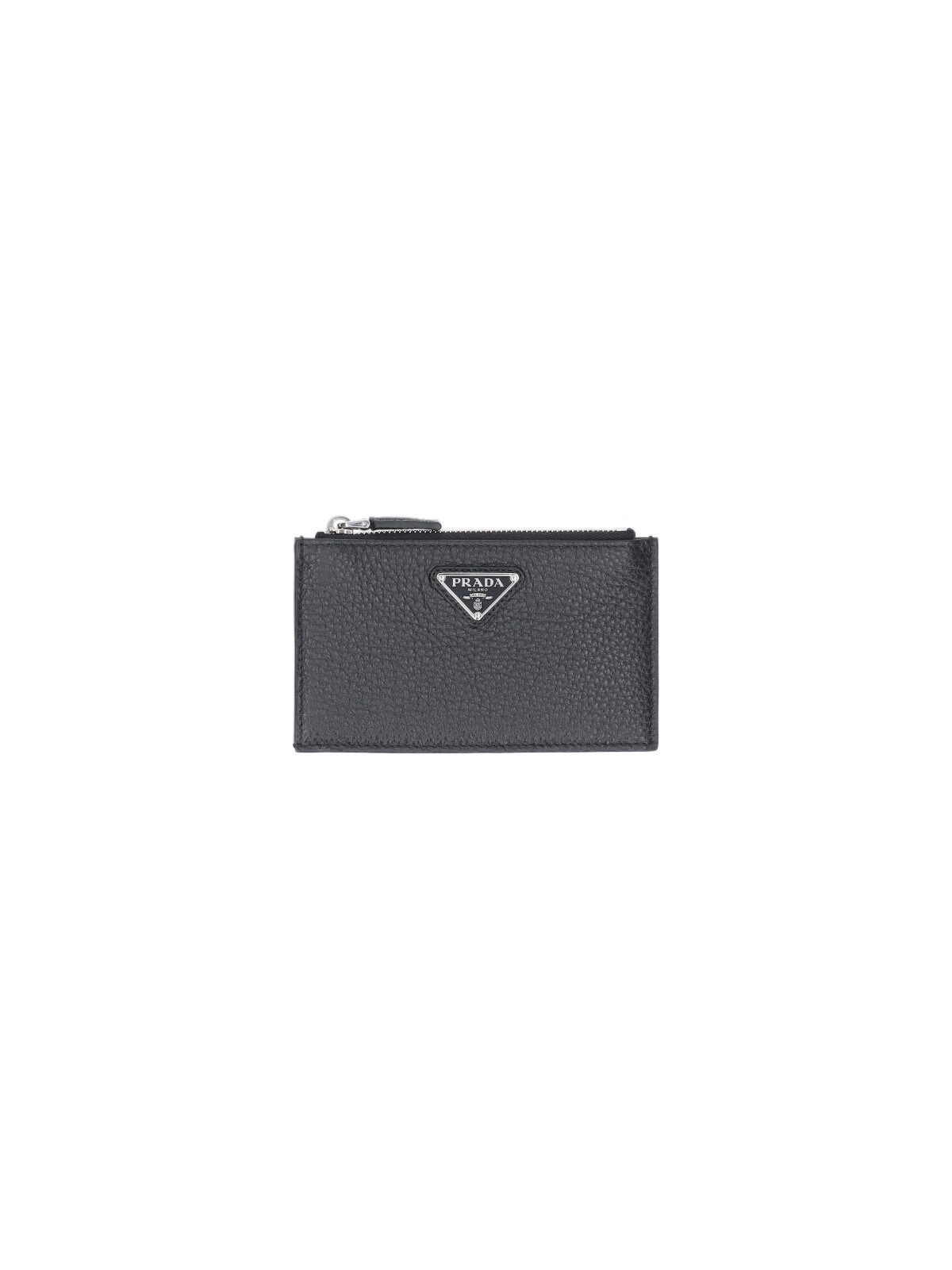 Prada Logo Zip Card Holder