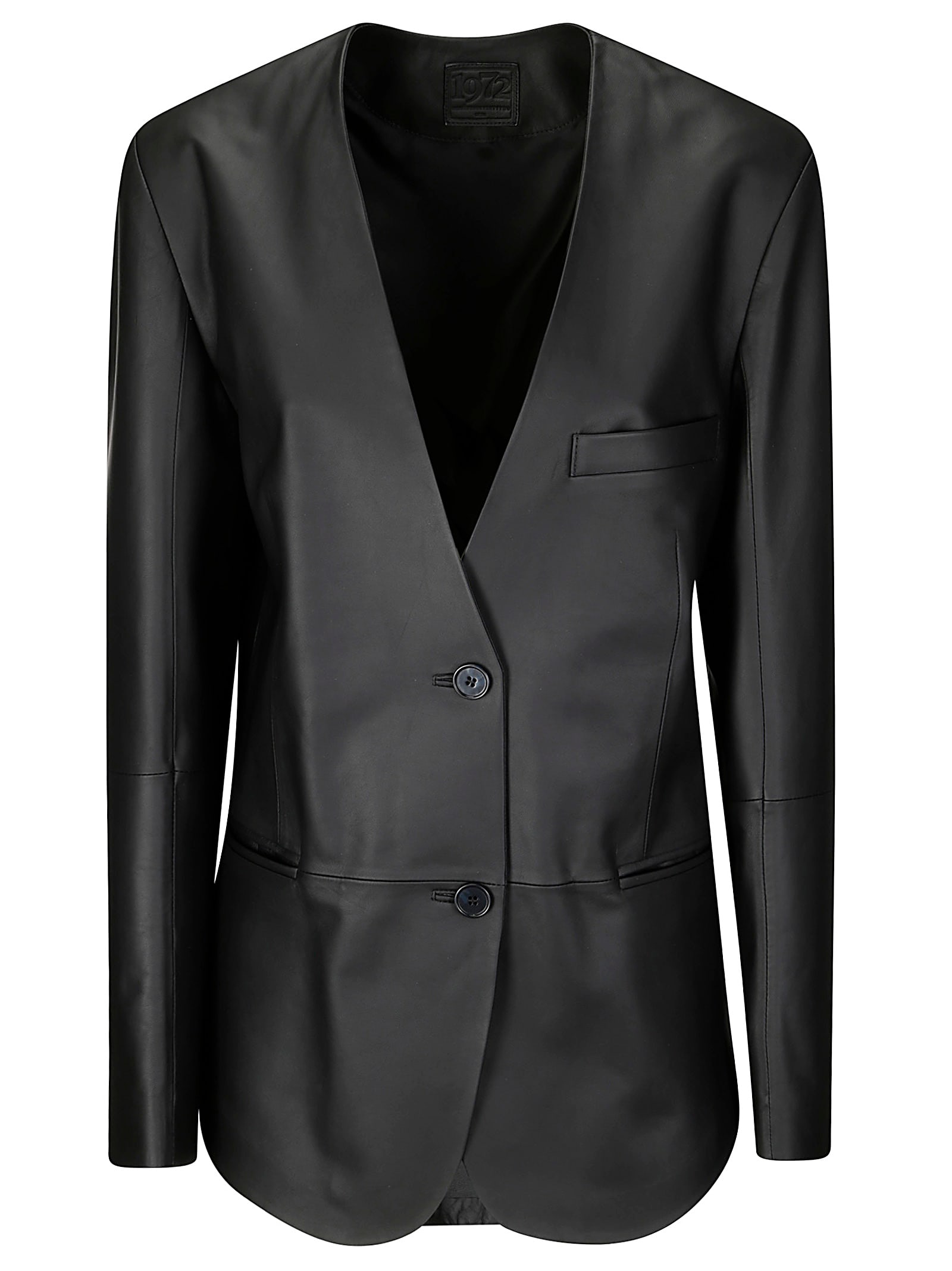 Desa 1972 Leather Cardigan Blazer