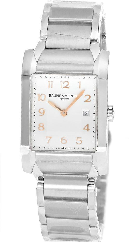 BAUME & MERCIER Hampton Quartz SS Silver Opaline Dial Women's Watch MOA10020