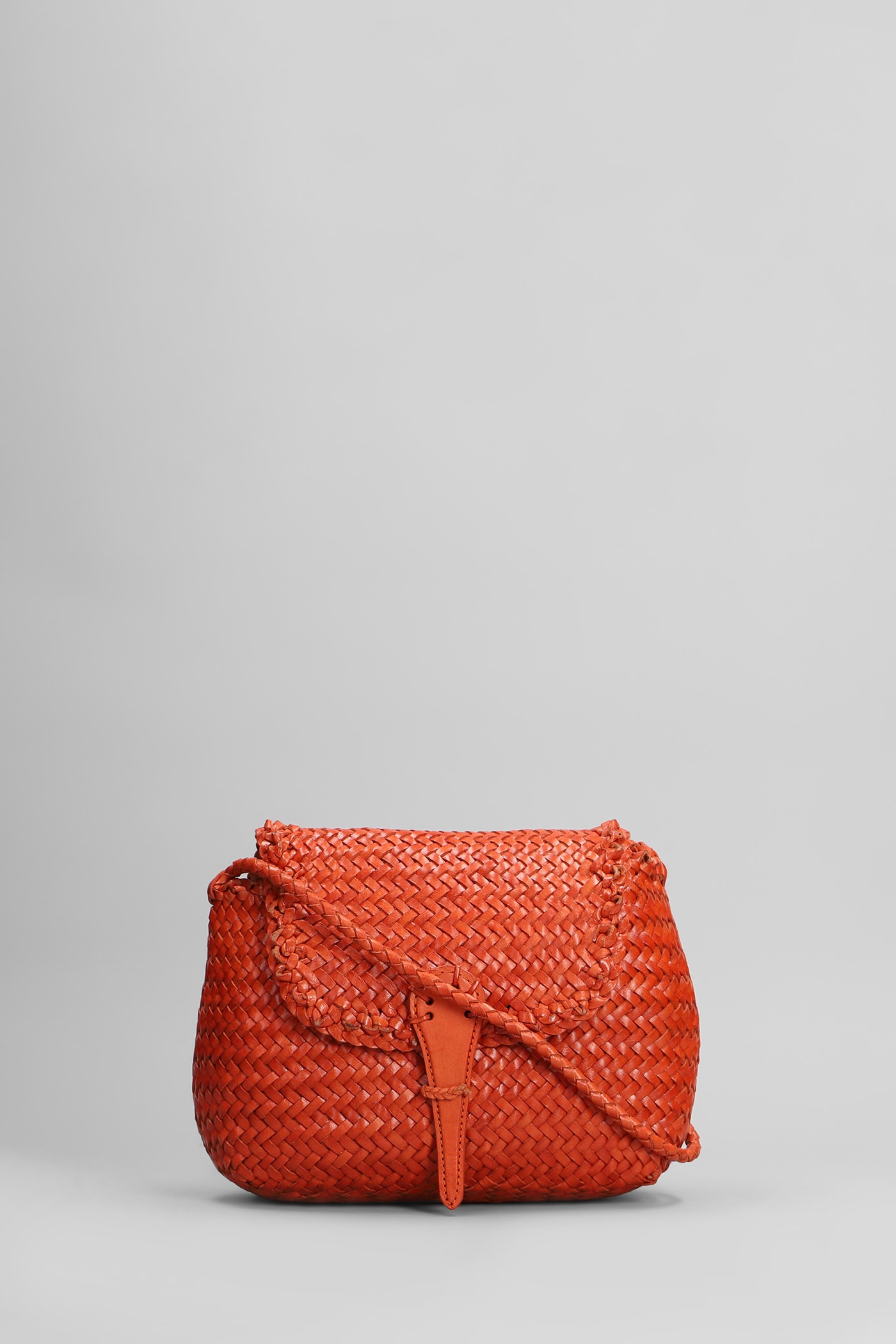 Dragon Diffusion Miny City Shoulder Bag In Orange Leather