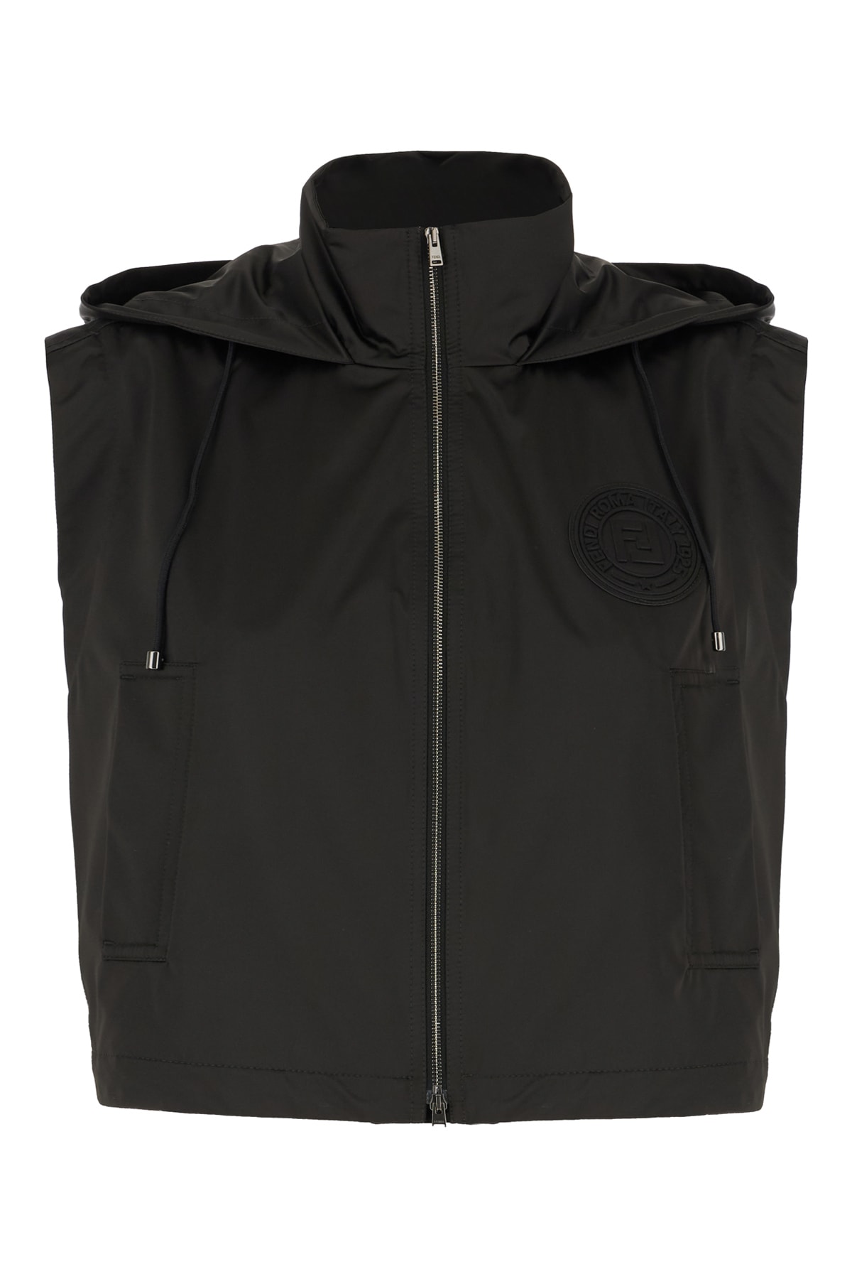 Fendi Black Polyester Sleeveless Jacket