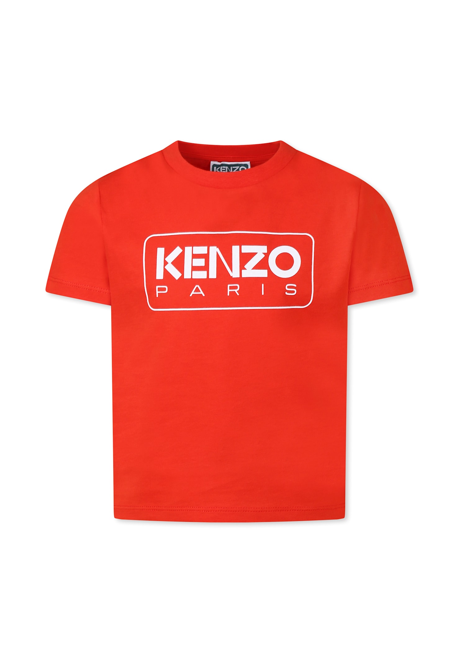 Kenzo Kids Red T-shirt For Kids With Logo