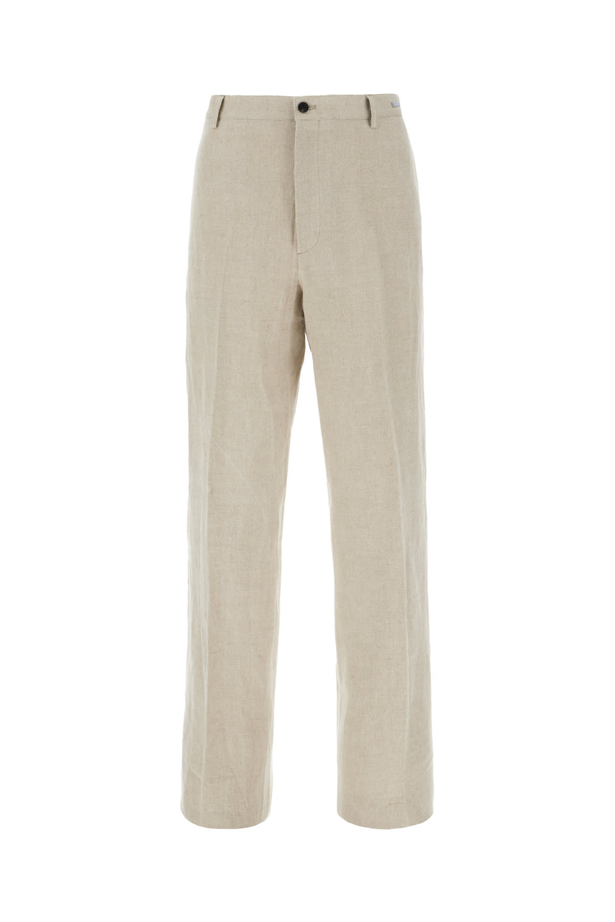 Ferragamo Sand Linen Pants