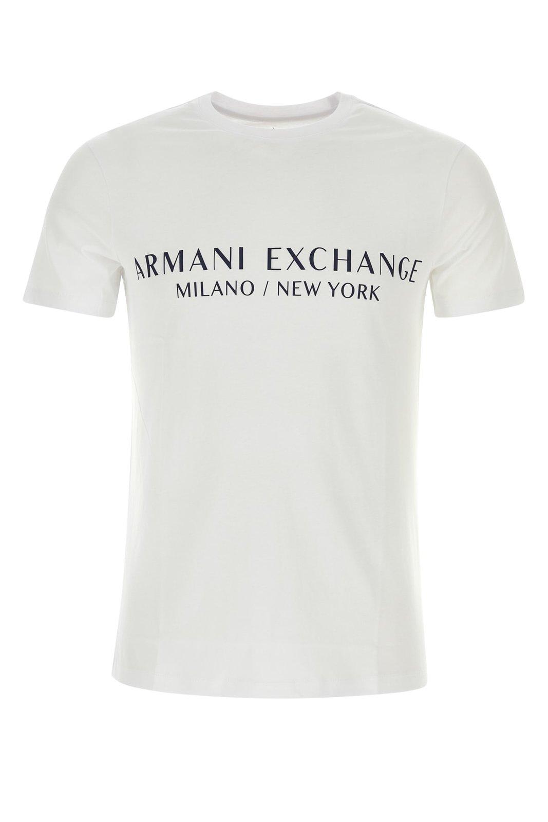 Armani Collezioni Logo Printed Crewneck T-shirt