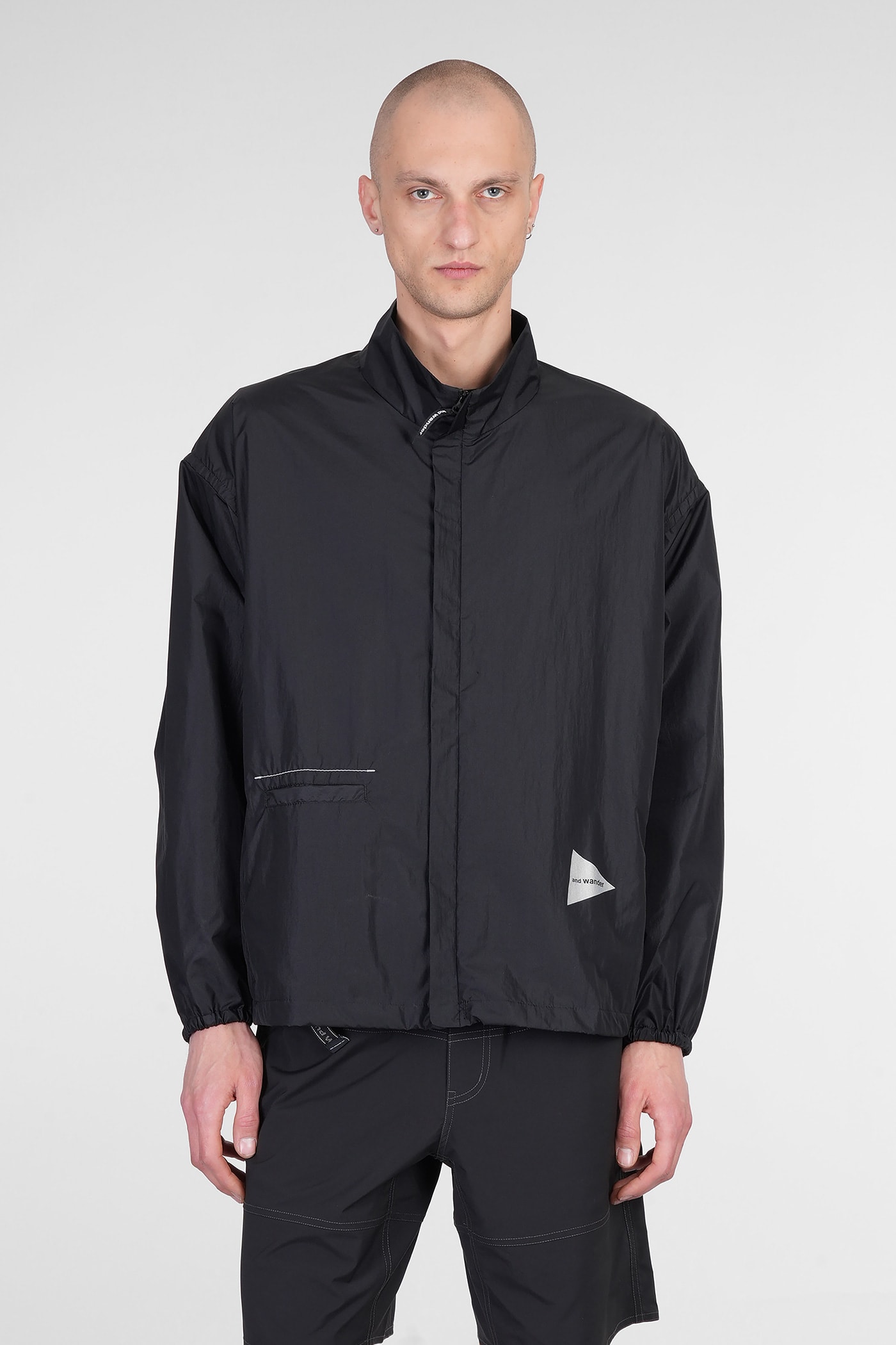 And Wander Casual Jacket In Black Nylon