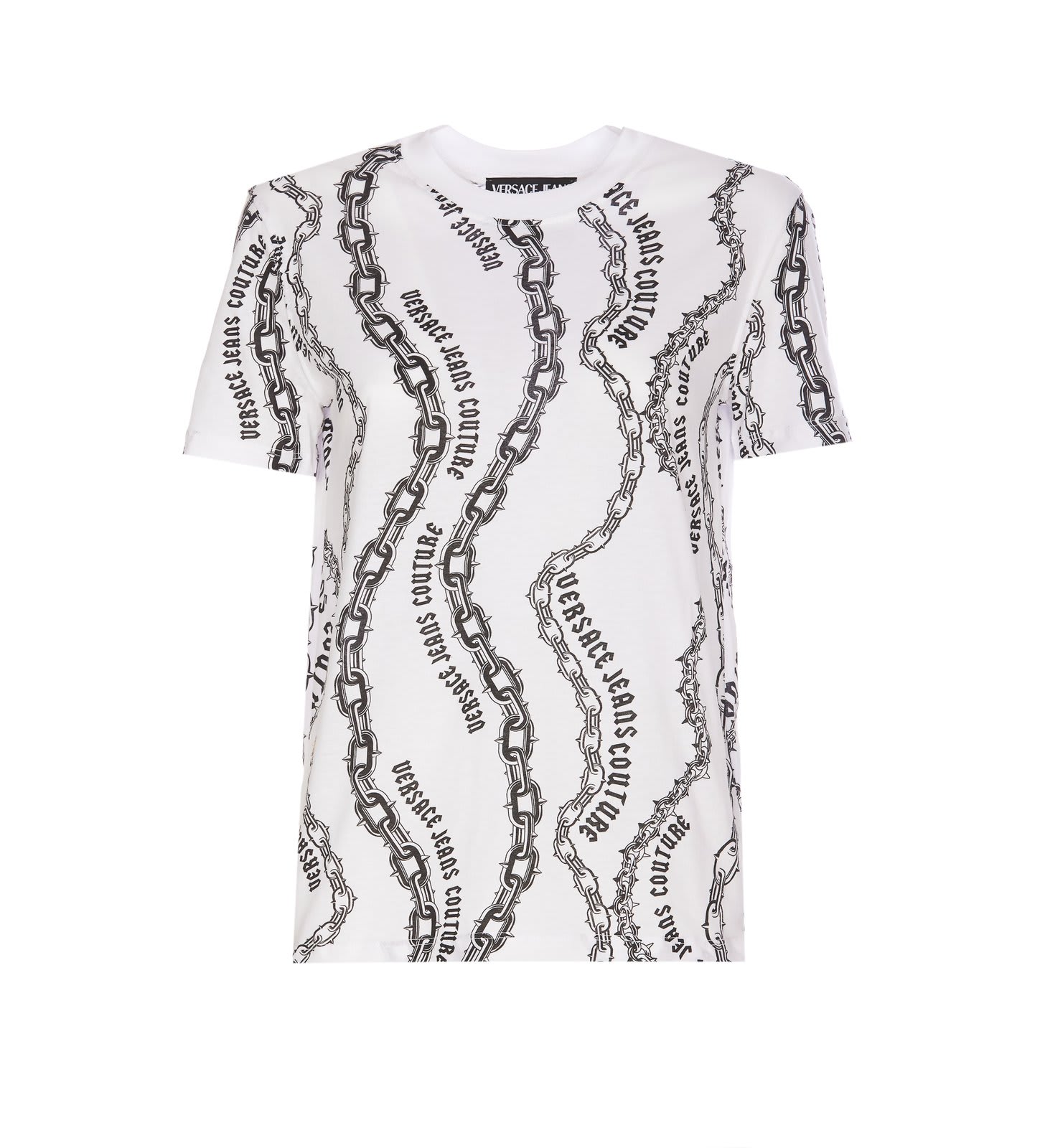 Versace Jeans Couture Chain Couture Printed Crewneck T-shirt