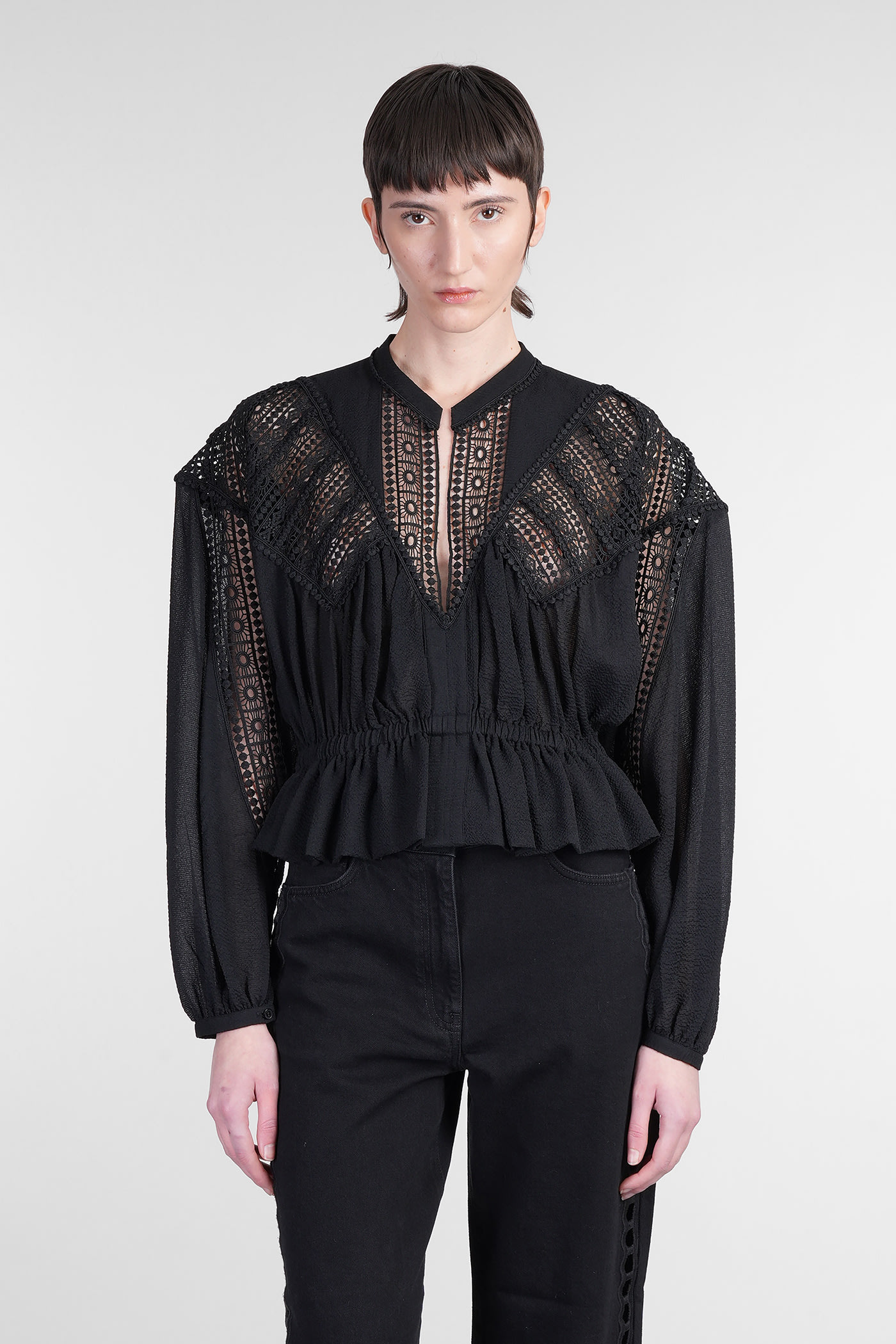 IRO Rixi Blouse In Black Polyester
