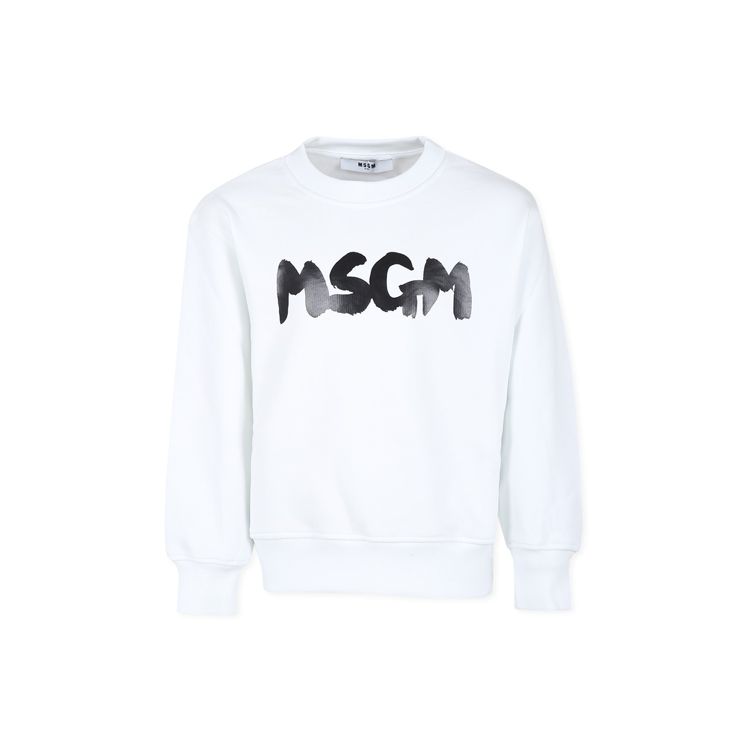 MSGM White Sweatshirt For Kids With Logo