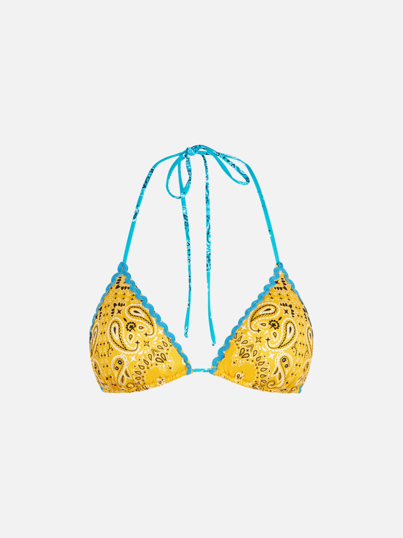 MC2 Saint Barth Woman Triangle Top Swimsuit With Bandanna Print