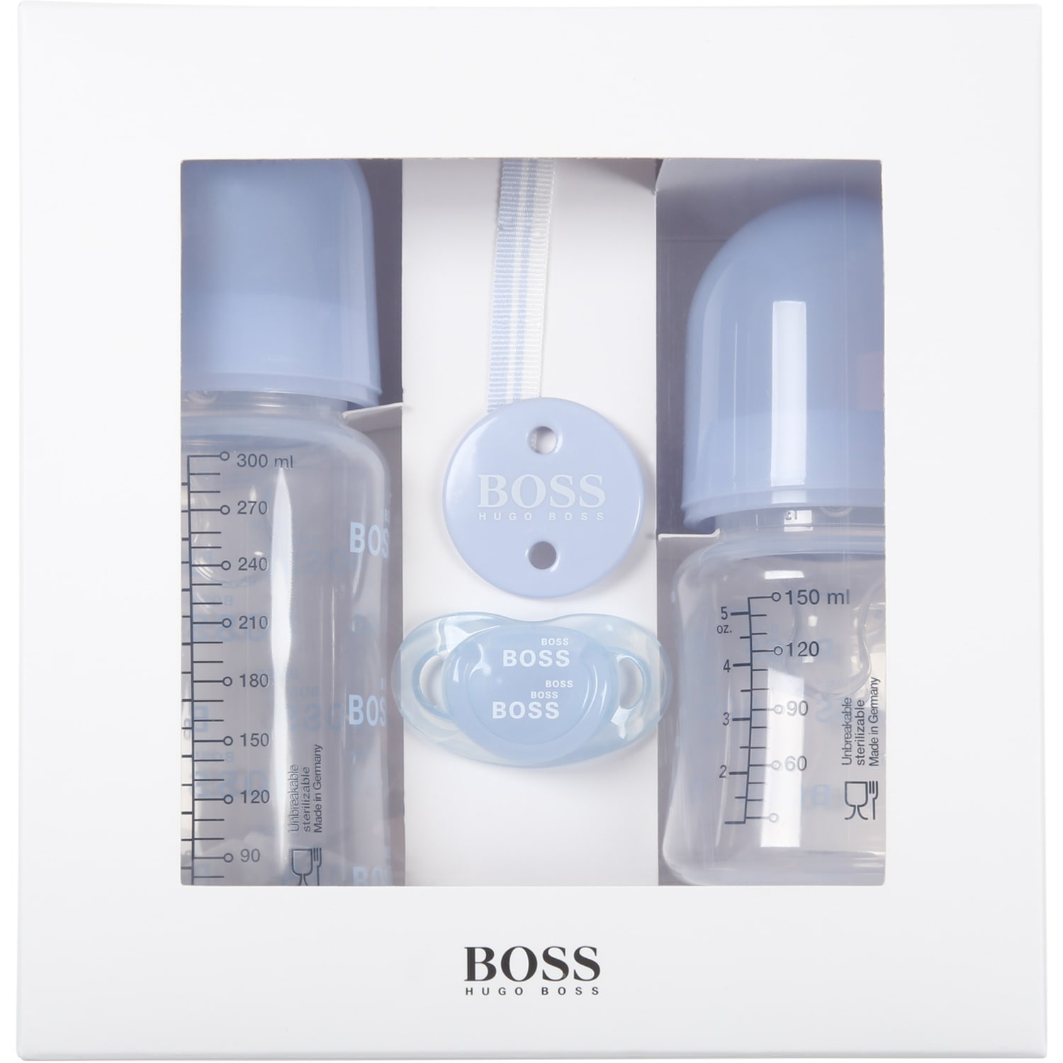 Hugo Boss Light-blue Set For Baby Boy With Logo