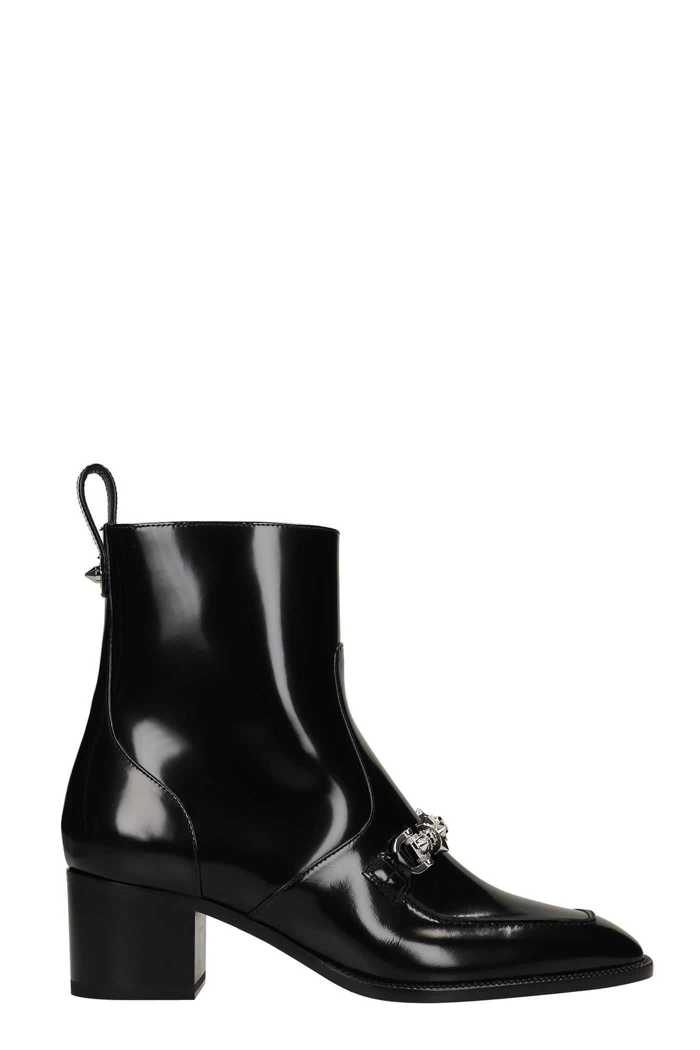 Christian Louboutin Mayerswing High Heels Ankle Boots In Black Leather