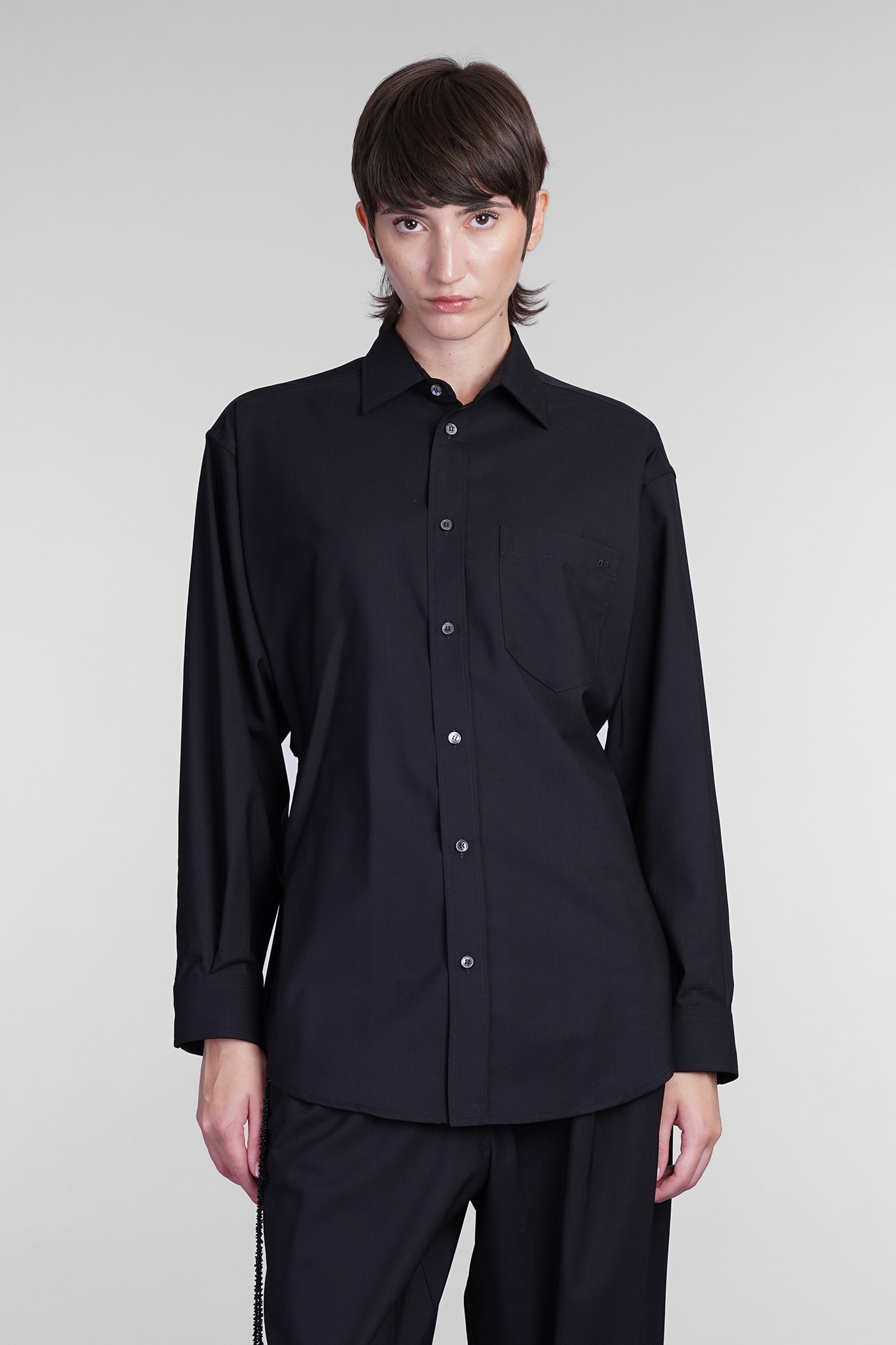 DARKPARK Anne Shirt In Black Wool