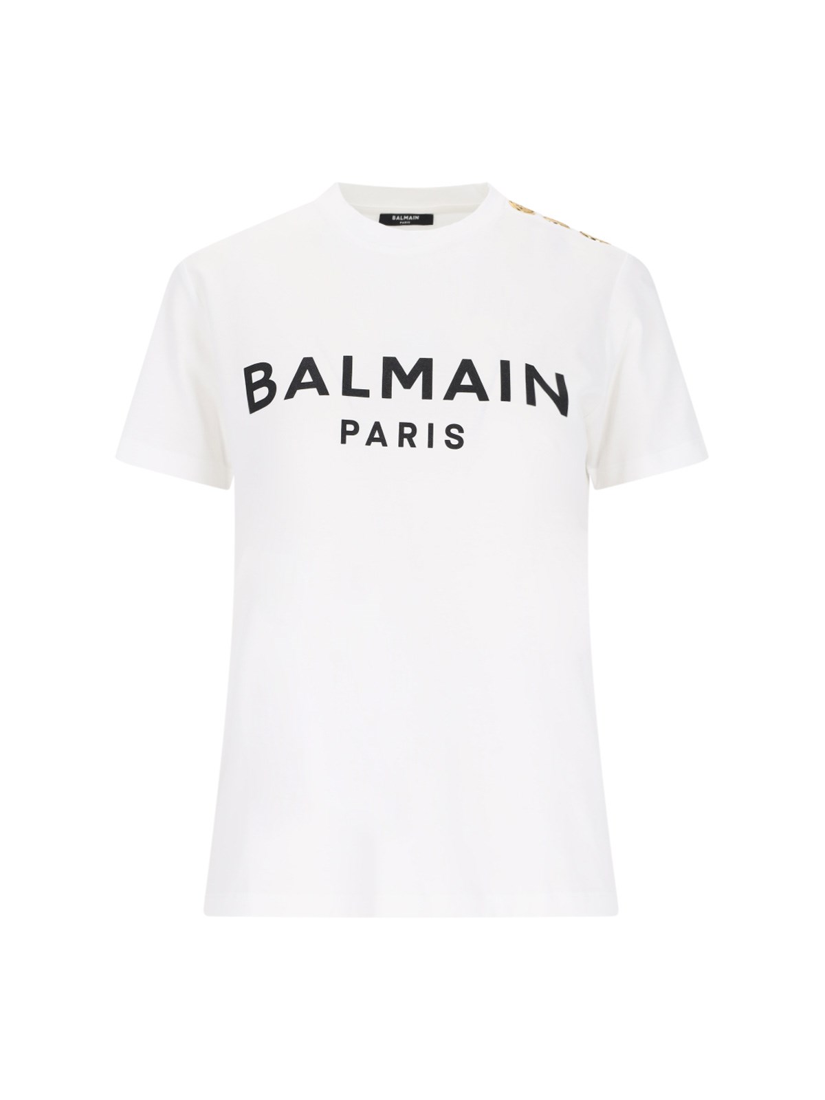 Balmain Logo Buttons T-Shirt