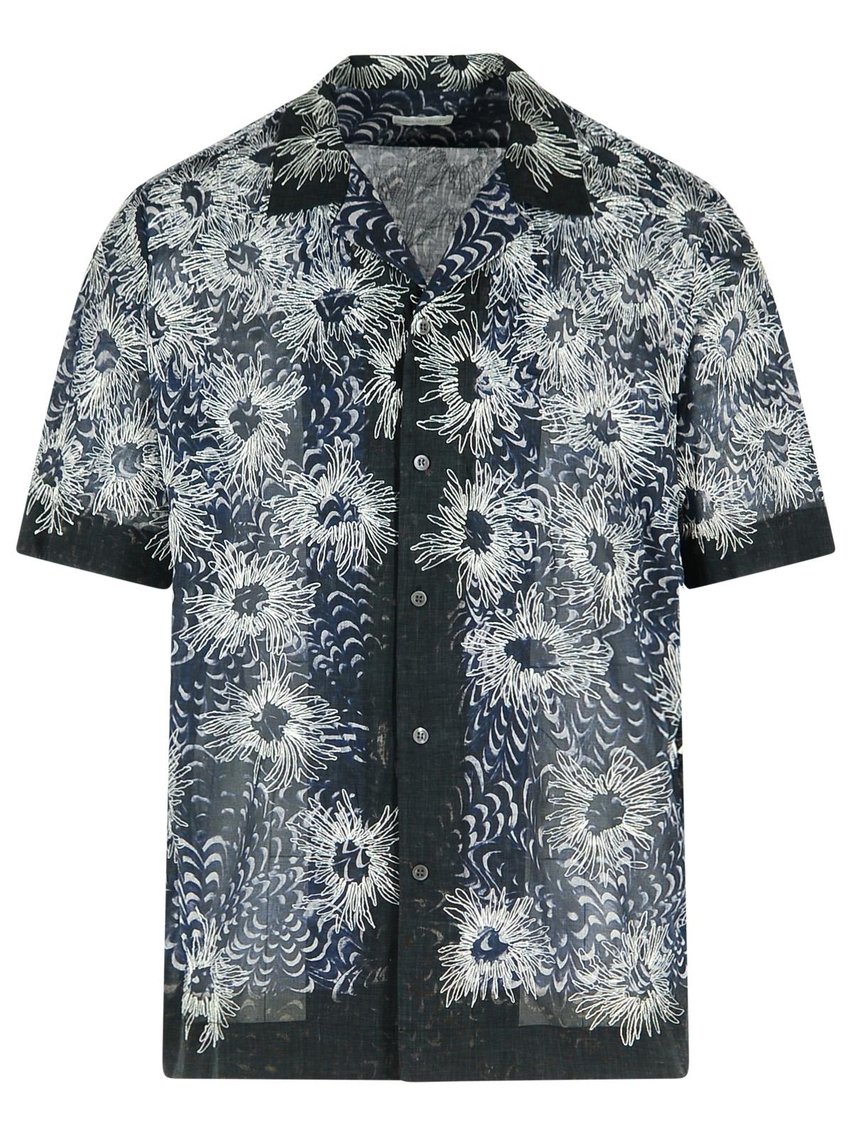 Dries Van Noten carltone Navy Cotton Shirt