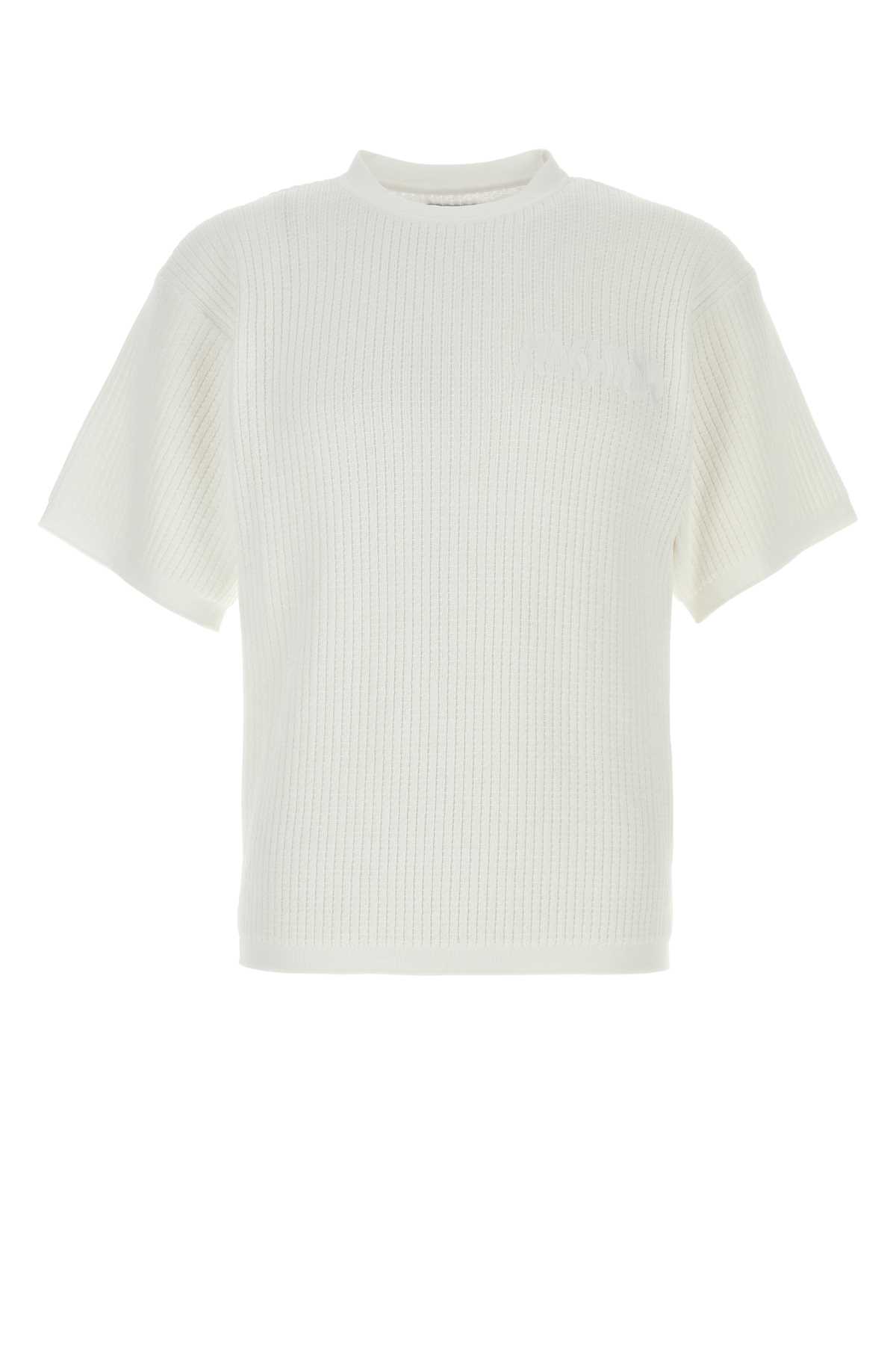 Magliano White Cotton Waffle T-shirt