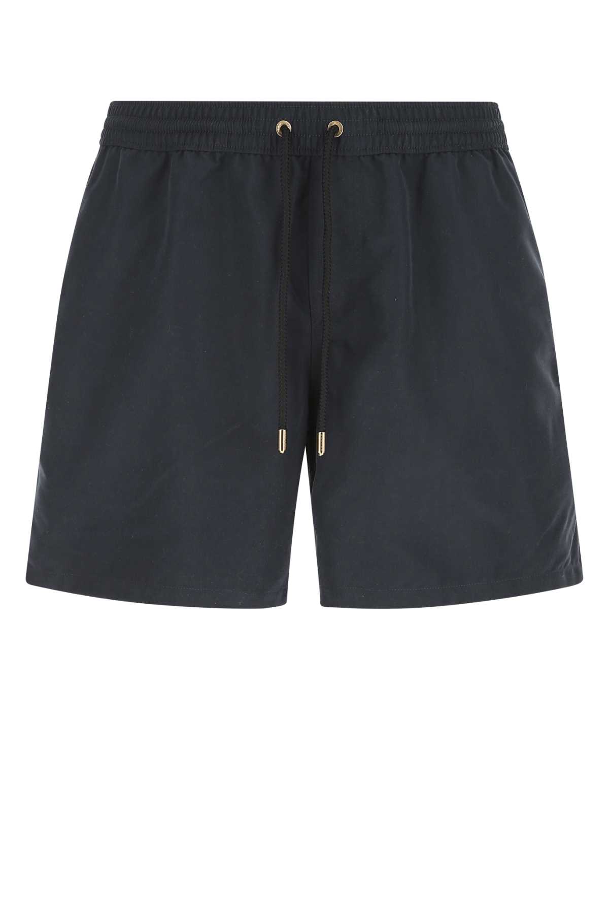 Agnona Navy Blue Polyester Swimming Shorts