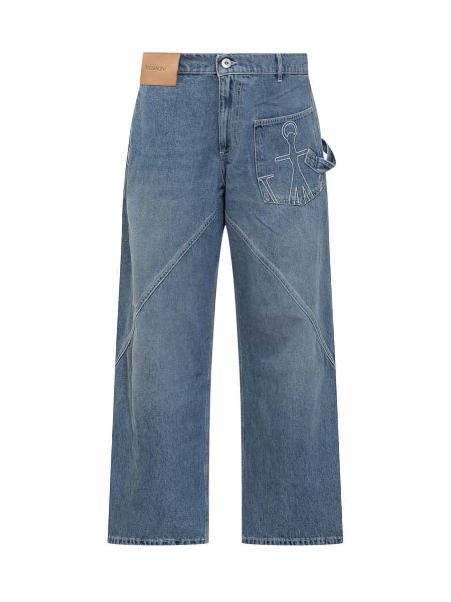JW Anderson 扭折工装牛仔裤