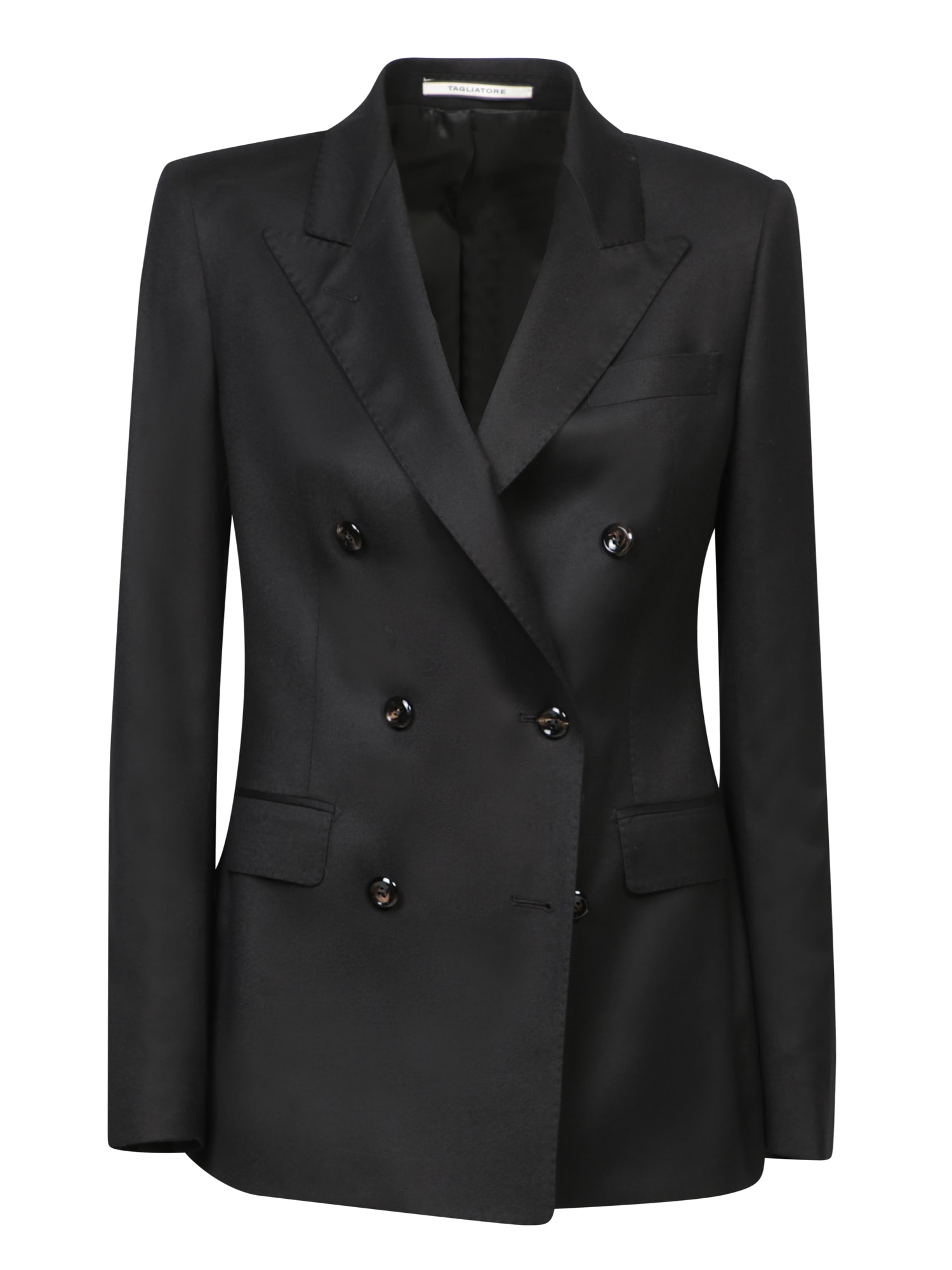 Tagliatore Parigi Wool Silk Black Jacket