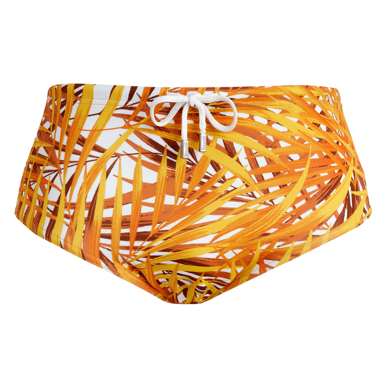 Vilebrequin Men Swim Brief Palm Leaves - Nautic - Orange - Size S