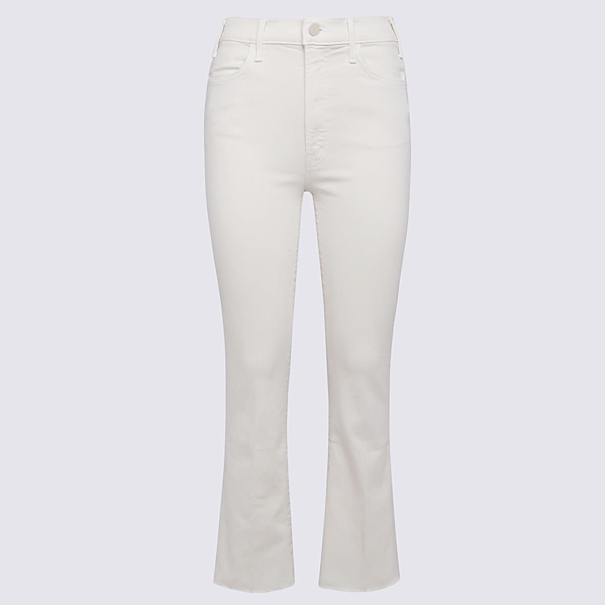 Mother White Cotton Denim Jeans